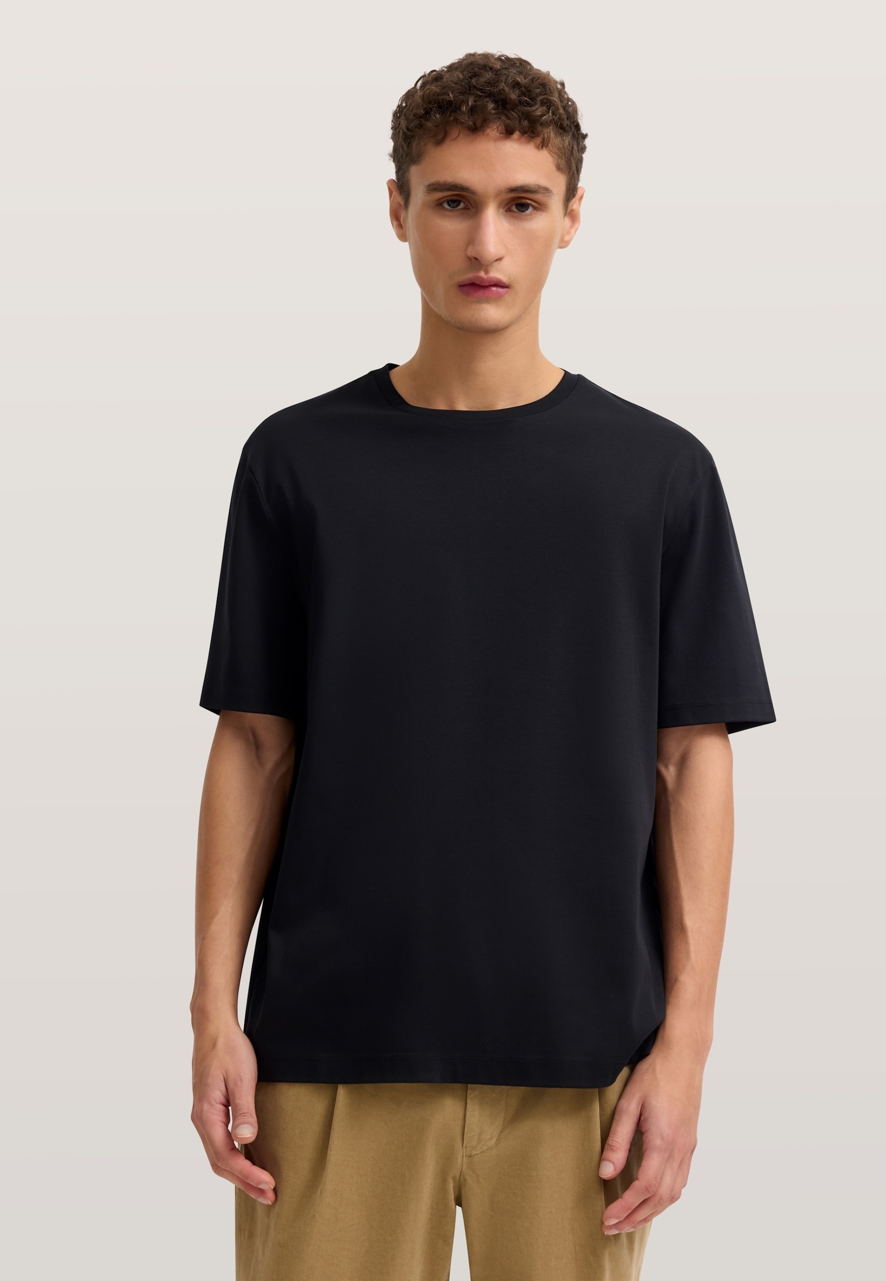 bugatti T-Shirt elegant mit Rundhals