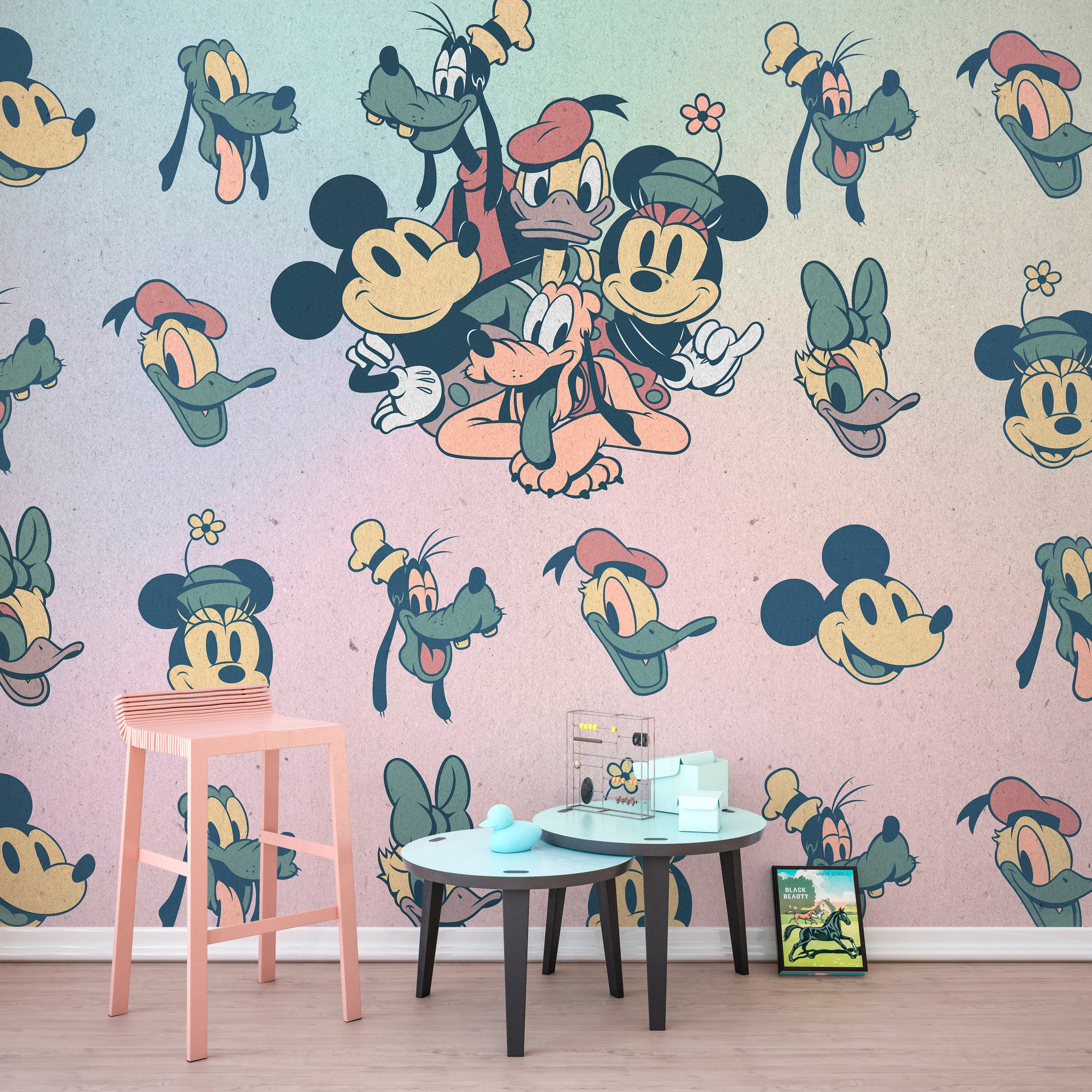 Komar Vliestapete »Digitaldruck Vlies -  Mickey Fab5 - Größe 300 x 280 cm« bedruckt glatt Kinderzimmer
