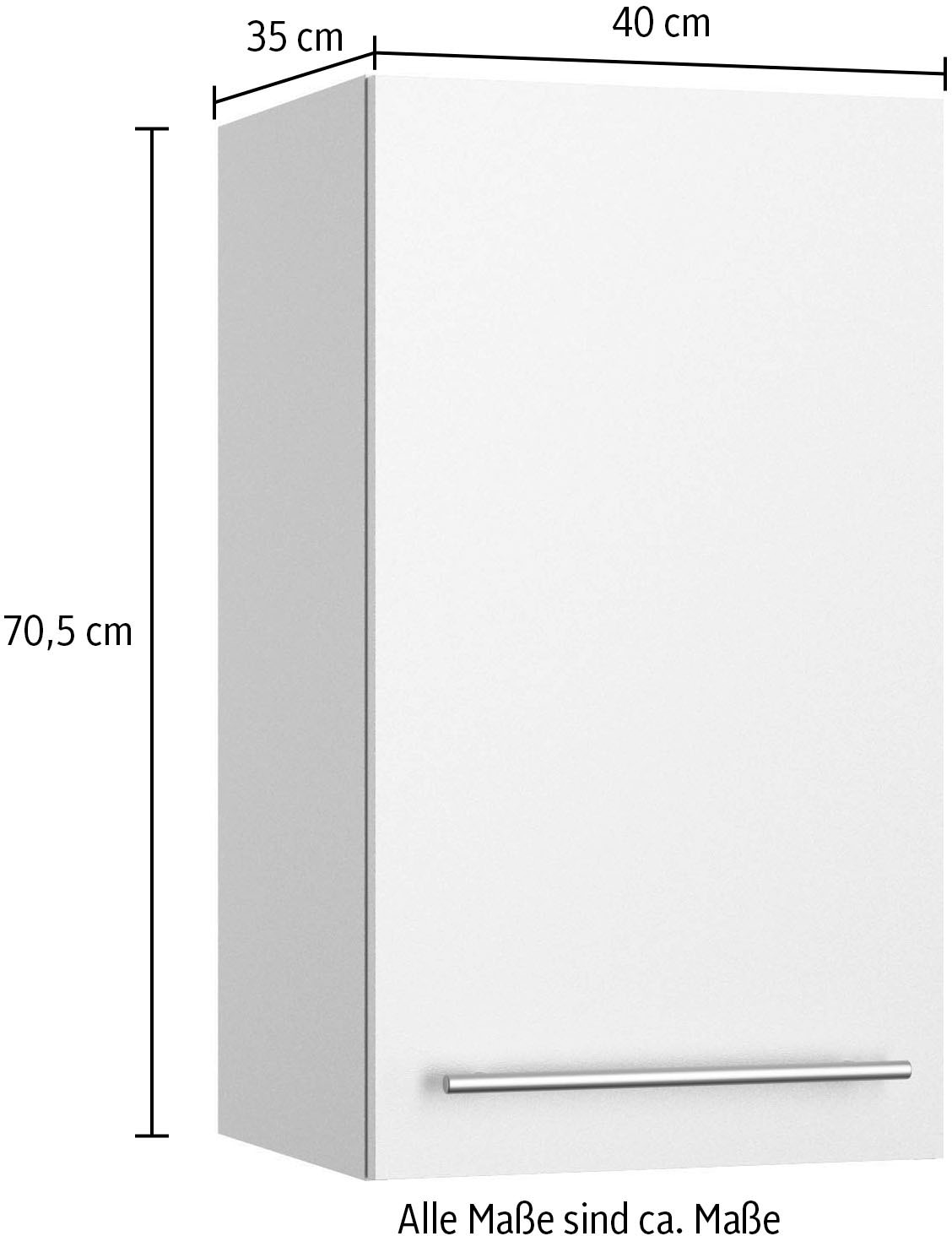 OPTIFIT Hängeschrank »Bern2«, Breite 40 cm, 1 Tür, 2 Einlegeböden
