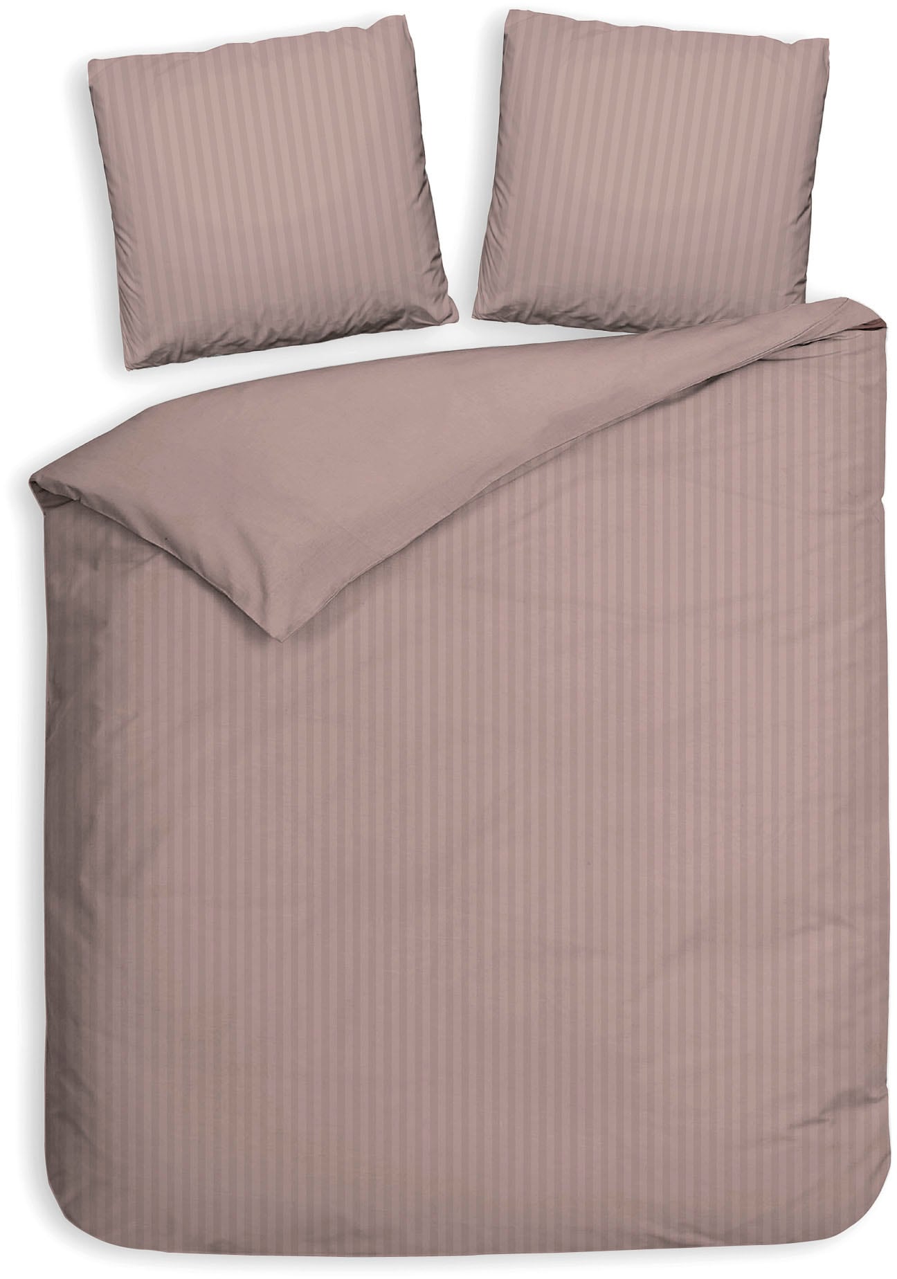 Heckett & Lane Bettwäsche "Banda" 3 tlg. hochwertiges Mako-Satin, Streifen günstig online kaufen