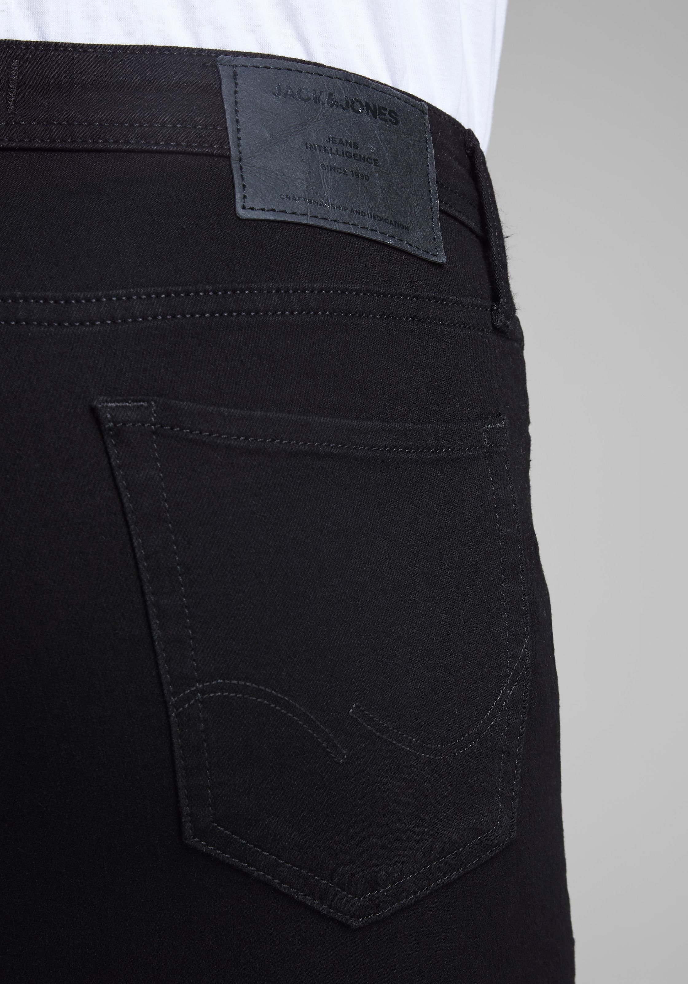 Jack & Jones Slim-fit-Jeans »JJIGLENN Slim-Fit mit Stretch und praktischer 5-Pocket-Form«, mit Abriebeffekten