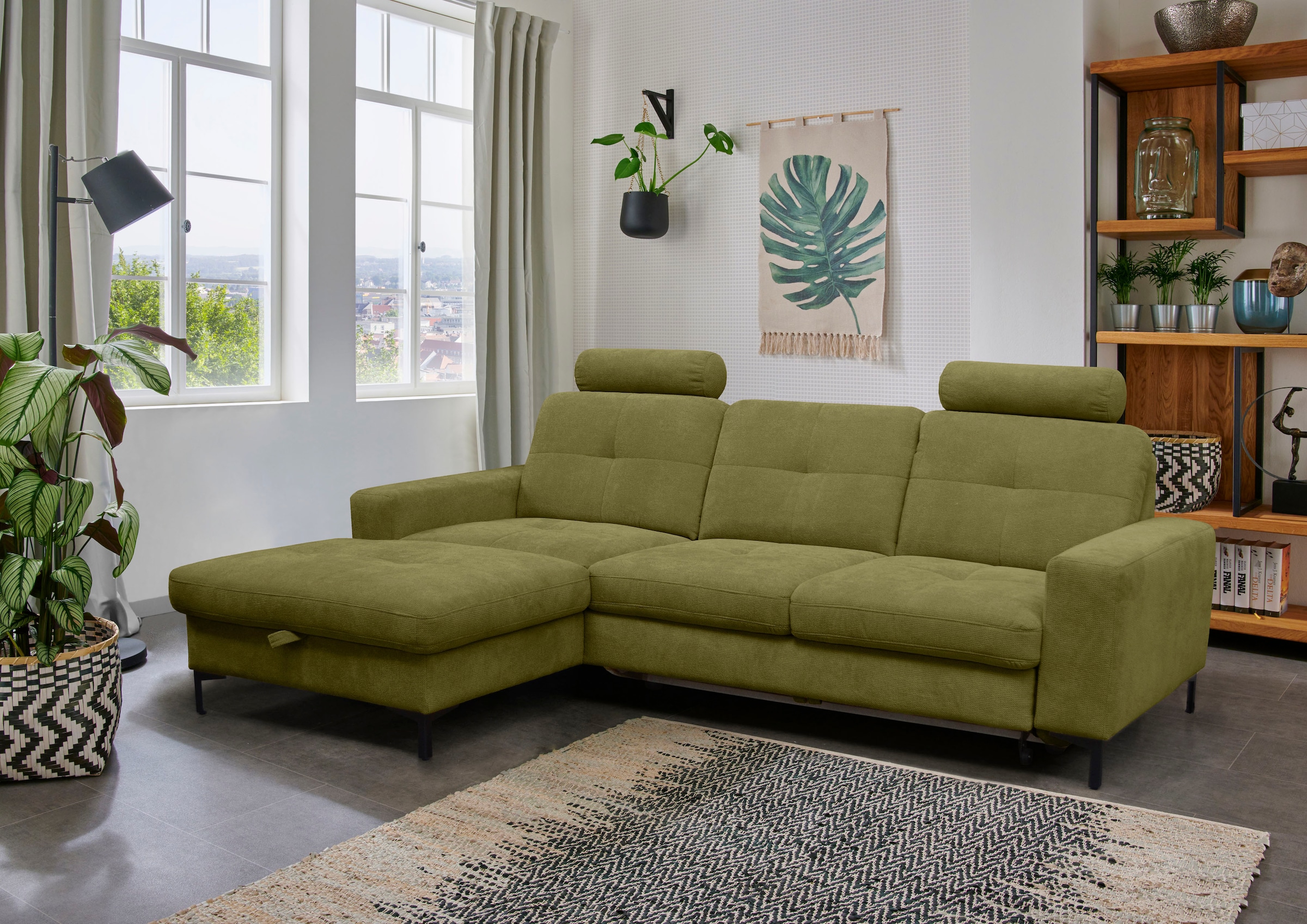 alina Ecksofa »Stelvia«, Inklusive Nackenstützen, Breite 254 cm