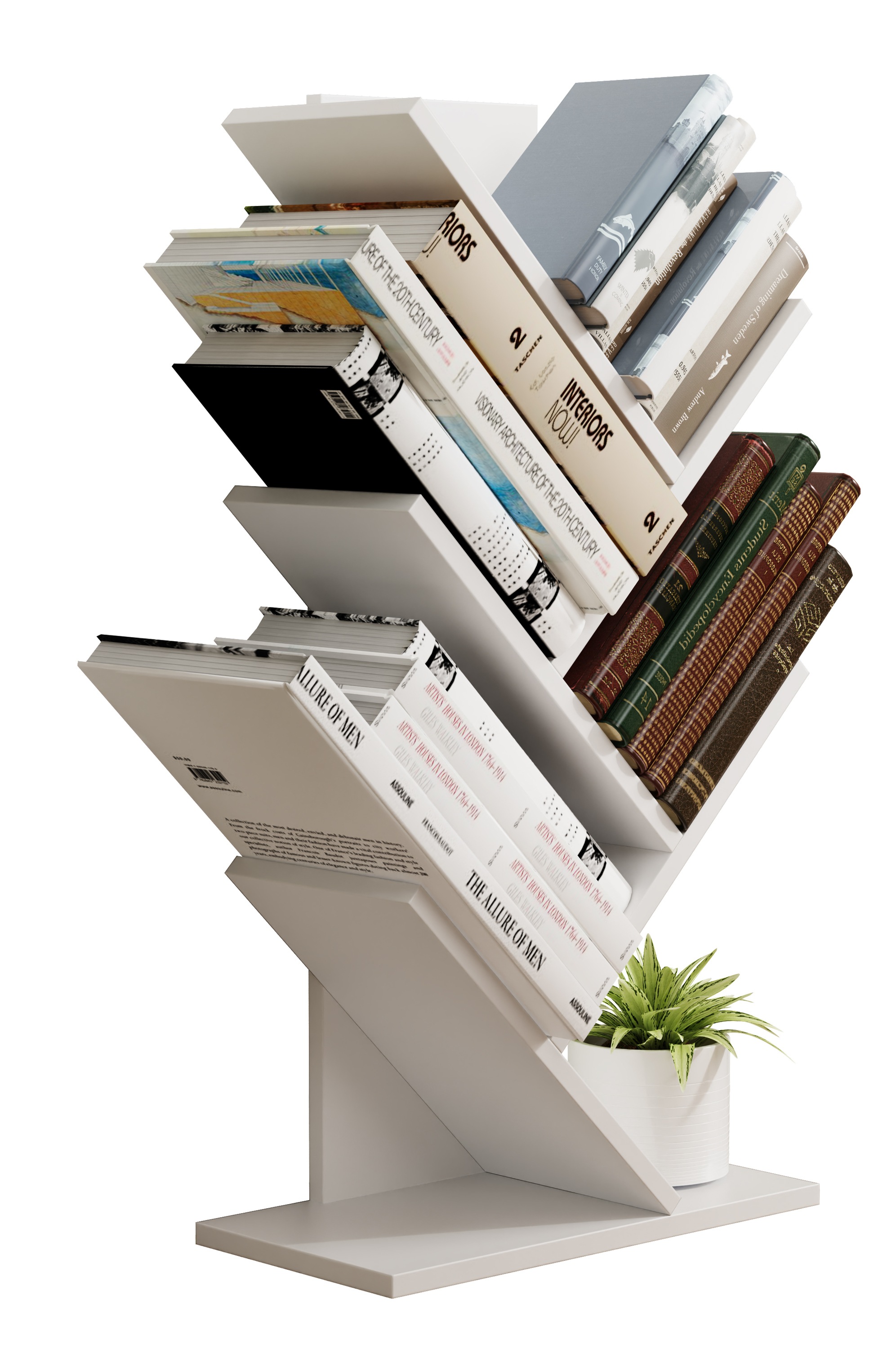 Standregal VCM, B:40cm T:20cmweiß, Wohnzimmer, Regale, "Holz Aufbewahrung Stand Regal Bücher Nulis L"