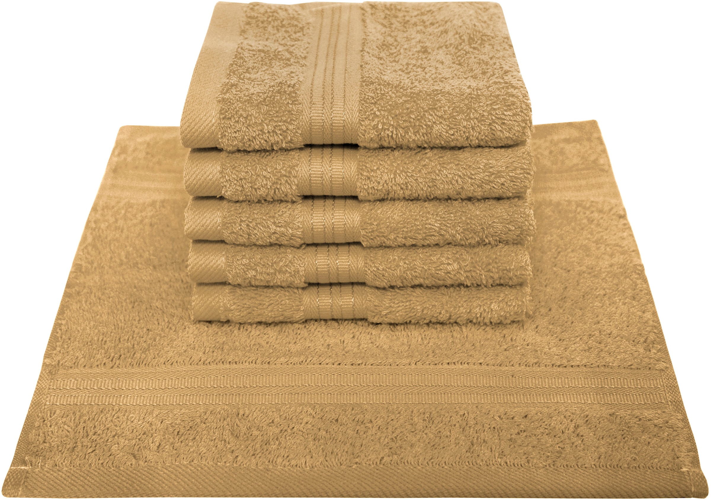 Seiftuch DYCKHOFF, B:30cm L:30cm, braun, Frottier, Waschlappen, "Siena", mit Bordüre