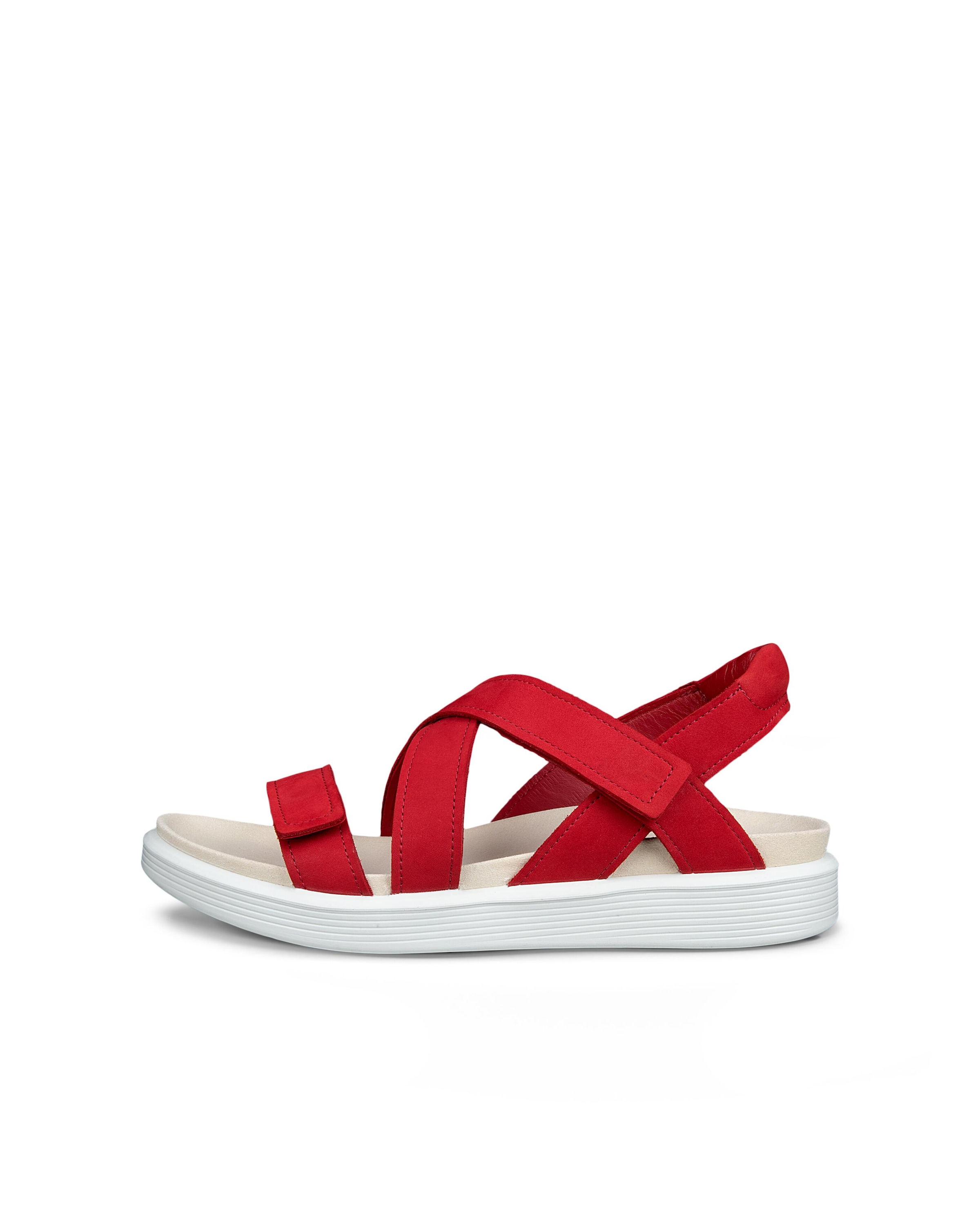 Ecco Sandale »SOFT SANDAL W CROSS STRAP«  Riemchensandale, Sommerschuh mit praktischem Klettverschluss