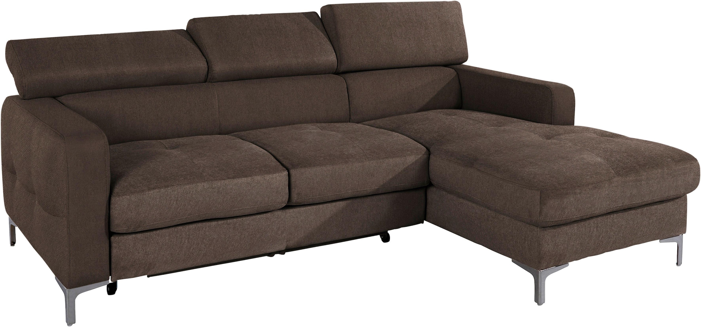 COTTA Ecksofa "Sammy L-Form" mit Kopfteilverstellung, wahlweise mit Schlaffunktion & Bettkasten