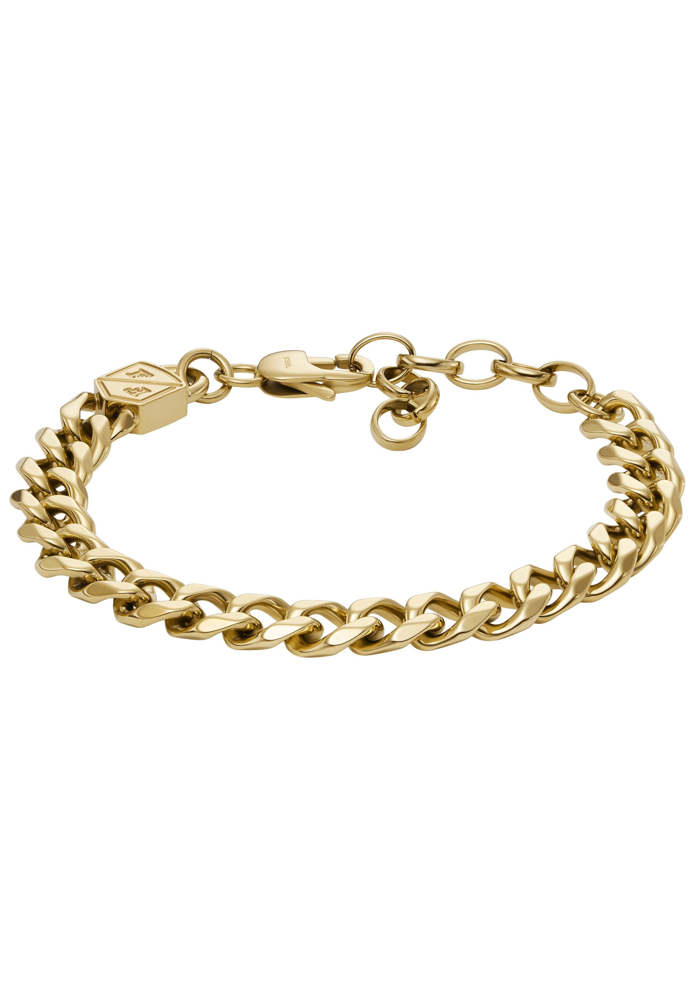 Edelstahlarmband FOSSIL "Schmuck Geschenk Edelstahl JEWELRY BOLD CHAINS", gold (gelbgoldfarben), Armbänder, Damen, Edelstahl, Edelstahlarmband 2