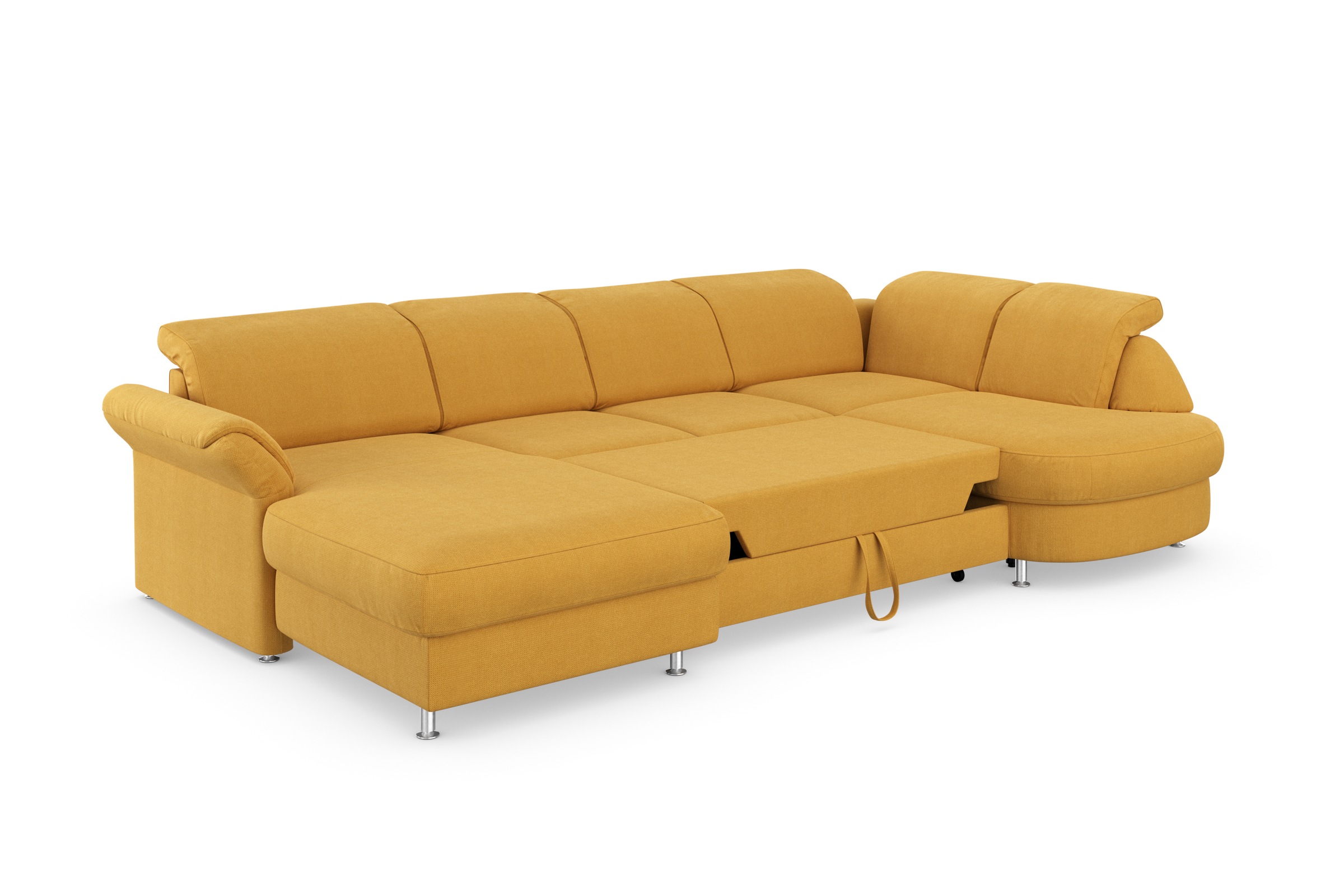 sit&more Wohnlandschaft »Apulia U-Form«, wahlweise Bettfunktion, Bettkasten und Kopf- und Armteilverstellung