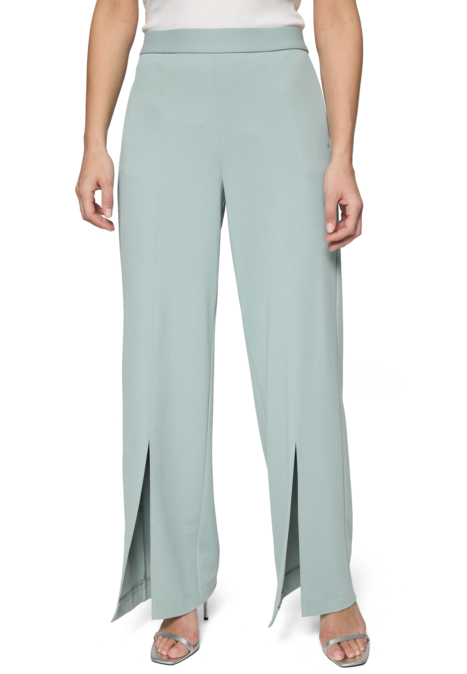 Zero Palazzohose "Damen mit Gummizug" Schlitze günstig online kaufen