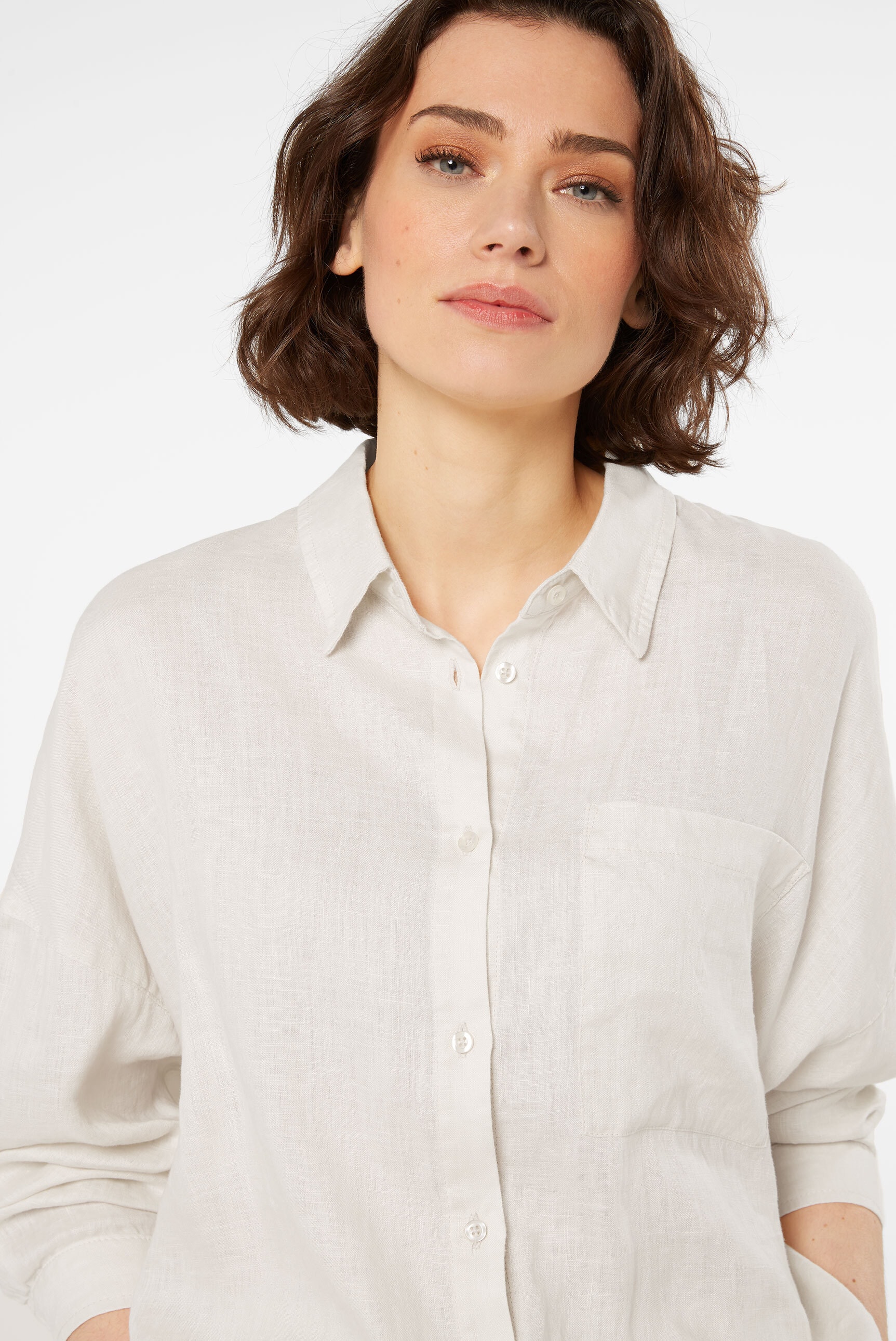 SENSES.THE LABEL Langarmbluse, mit längerer Rückenpartie