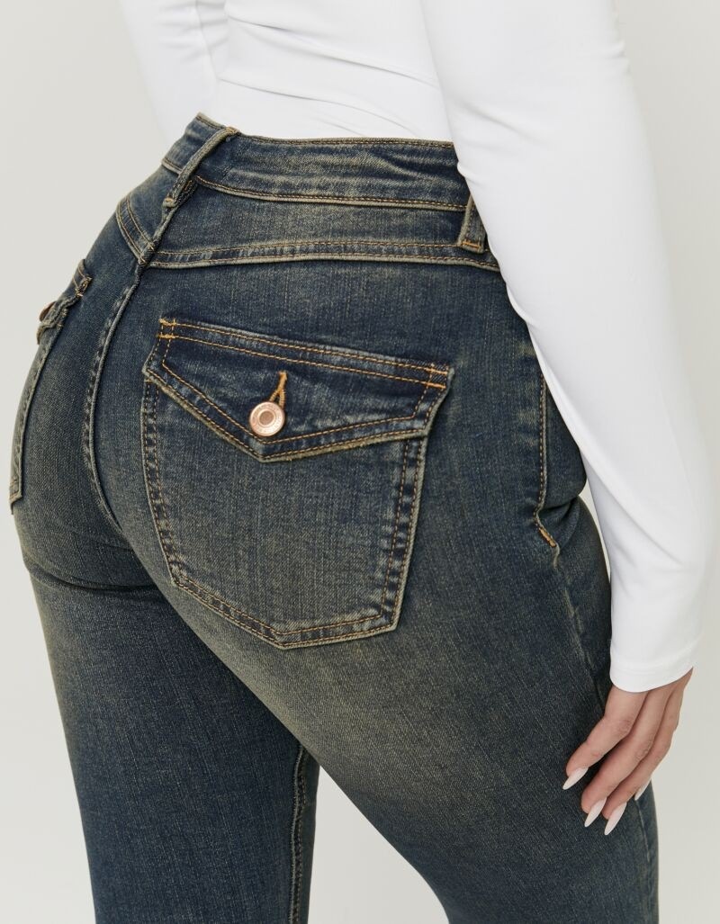 Thumbnail - Tally Weijl Bootcut-Jeans "SPADEBOOTY" Baumwollmischung, Mid Waist