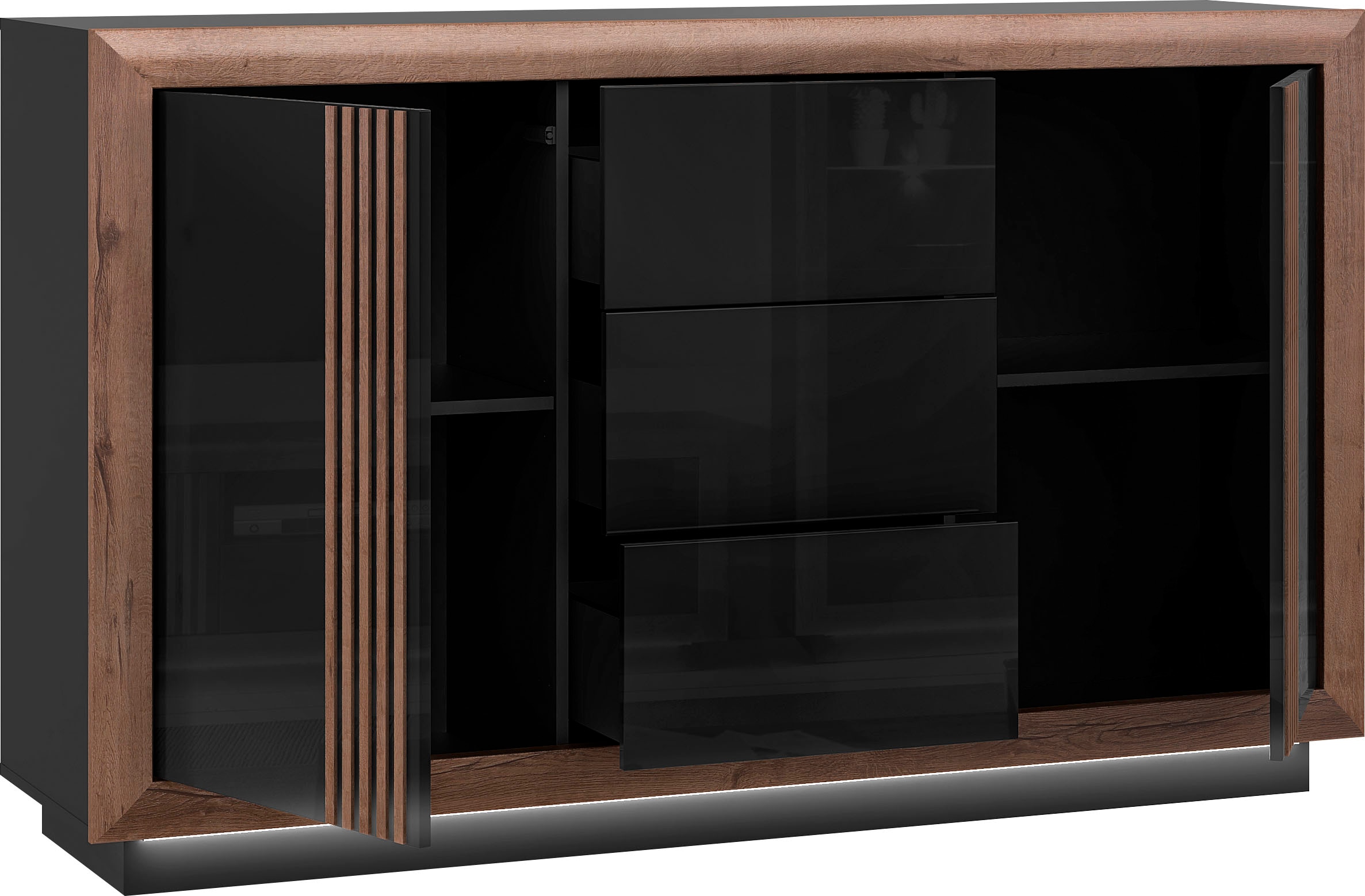 FORTE Sideboard »Savona«, Breite 162 cm, inkl. Sockelbeleuchtung