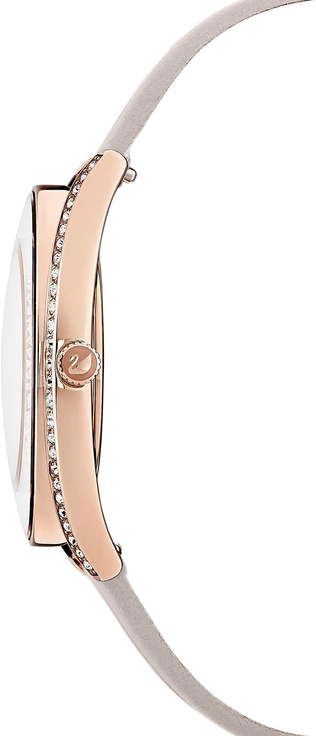 Swarovski Quarzuhr »CRYSTALLINE AURA«, Armbanduhr, Damenuhr, Swarovski-Kristalle, Swiss Made