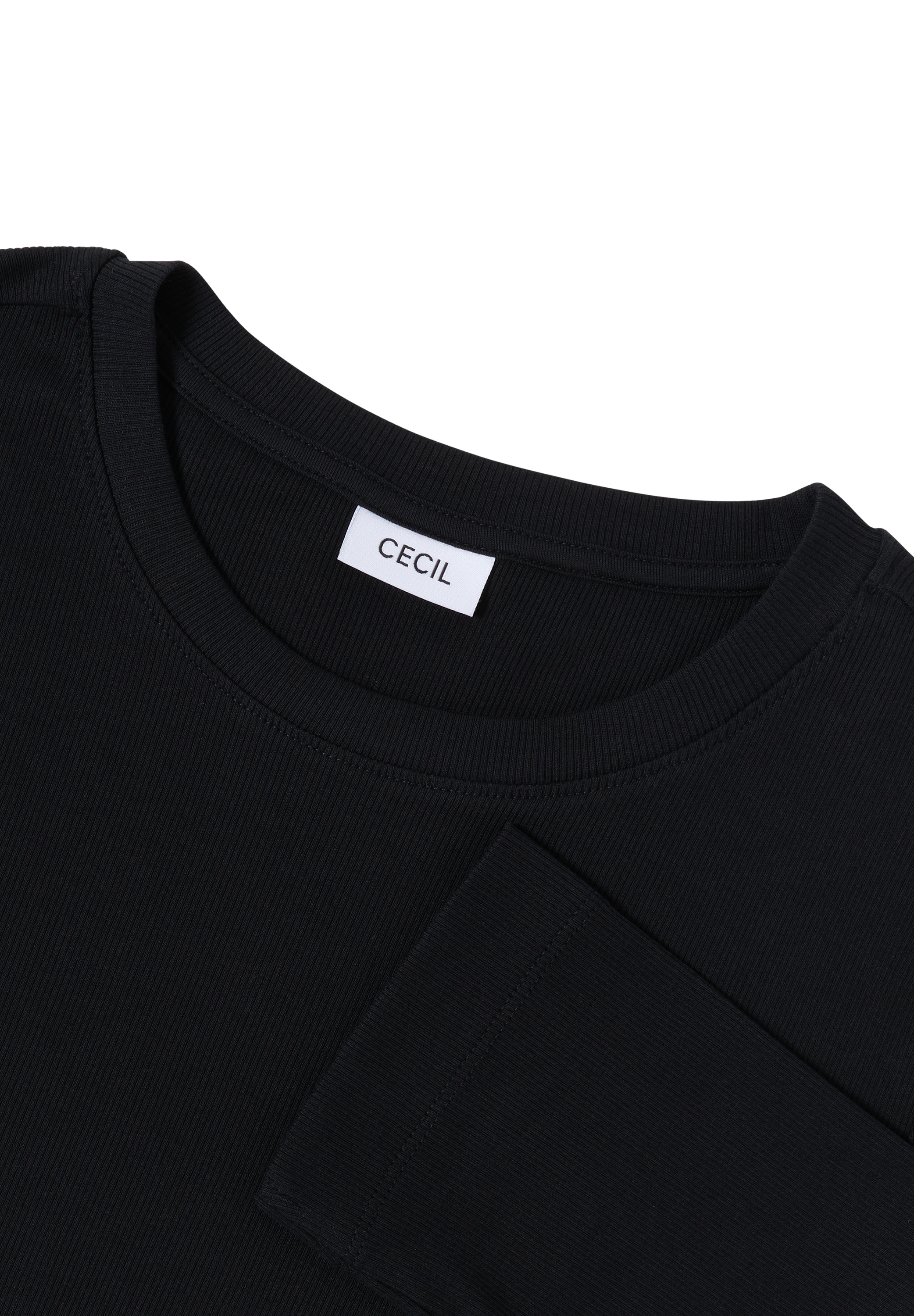 Cecil Rundhalsshirt, aus Baumwolle mit Stretchante