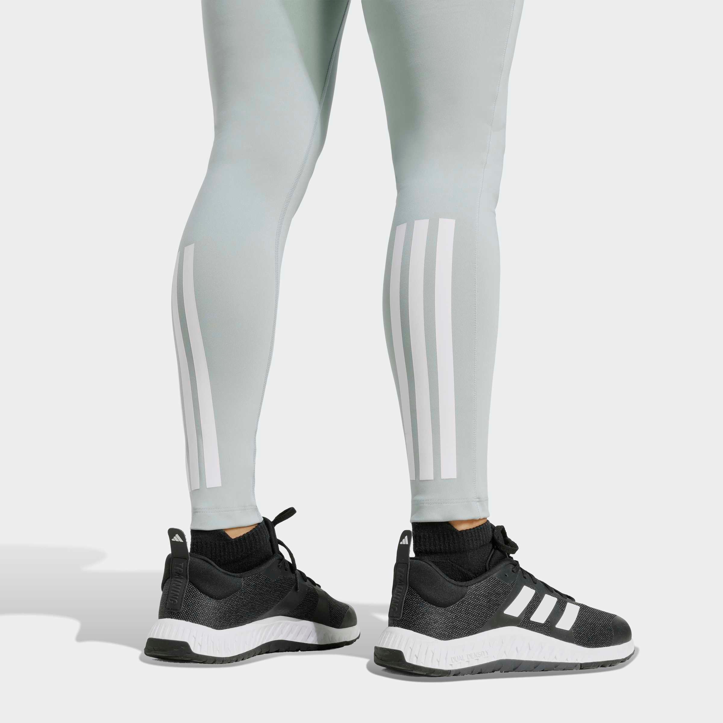 Adidas Hyperglam 3 Stripes Wonder Leggings Sage M 4