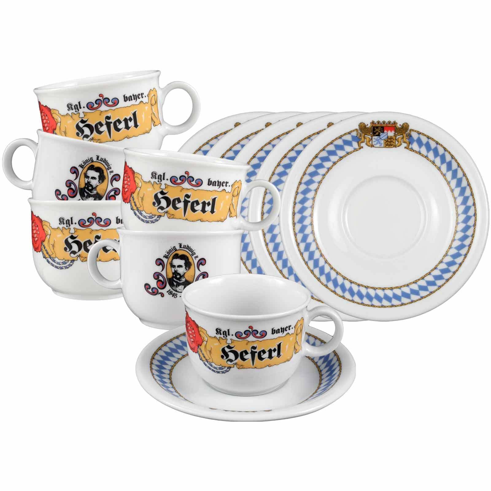 Seltmann Weiden Tasse "Kaffeetassen mit Untertassen Compact Bayern 210 ml 6 günstig online kaufen