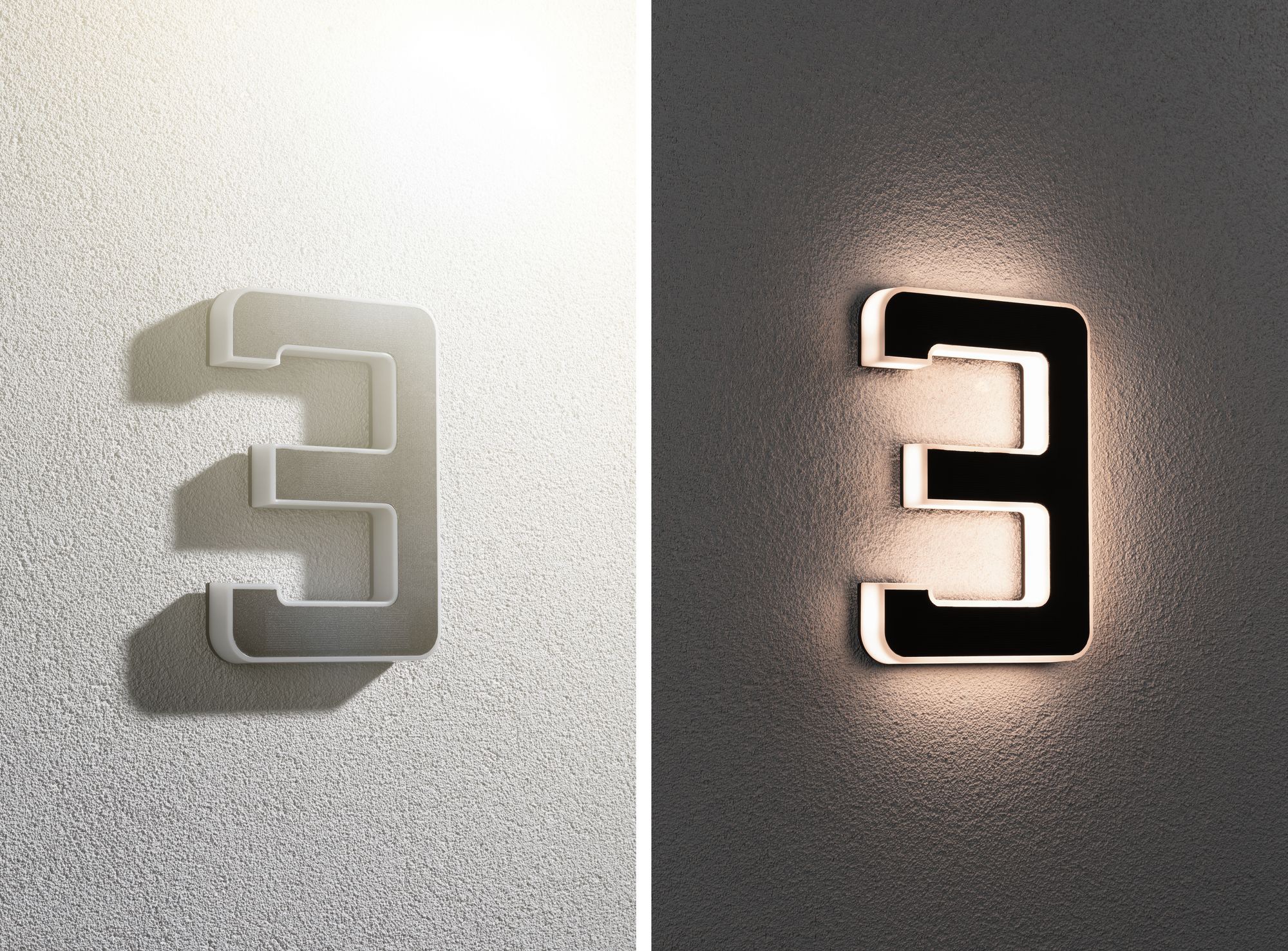 Paulmann LED Außen-Wandleuchte »Solar Hausnummer«, 1 flammig, Leuchtmittel LED-Modul | LED fest integriert, LED-Modul, Hausnummern, Buchstaben wählbar, Akku wechselbar