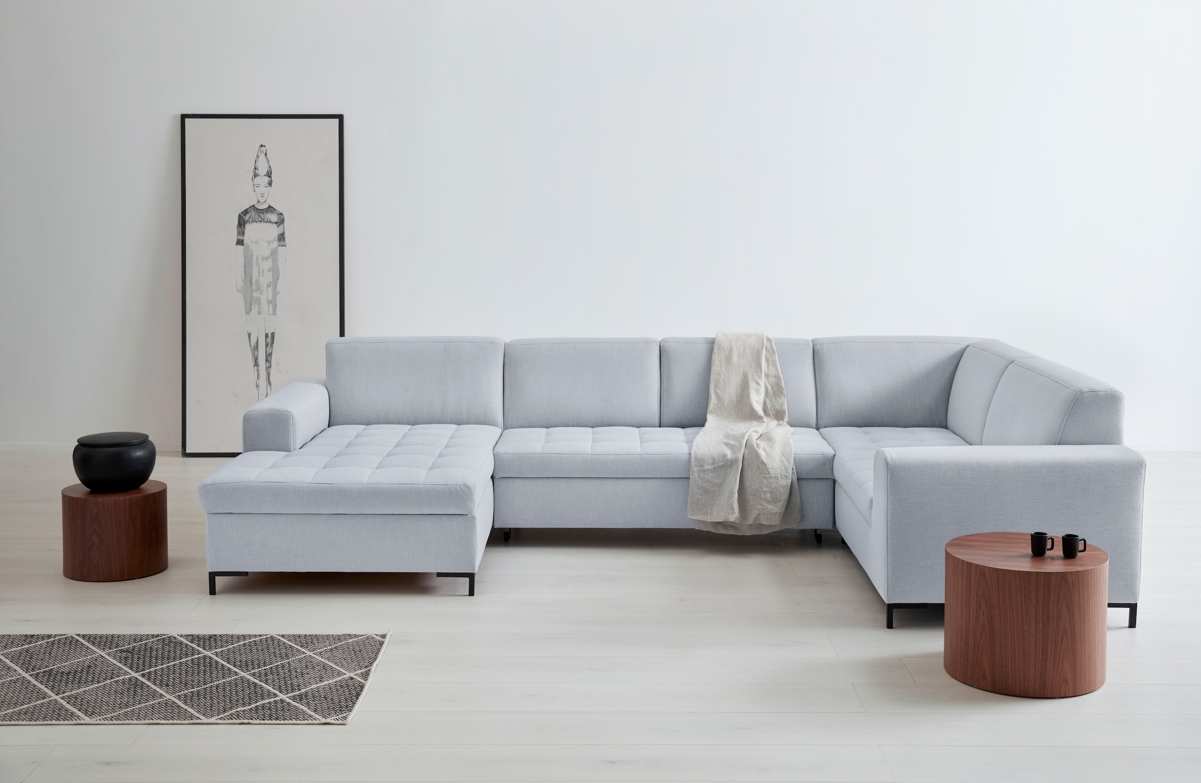 OTTO home Wohnlandschaft "Grazzo, aktuelle Steppung im Sitz, viel Platz, U- günstig online kaufen