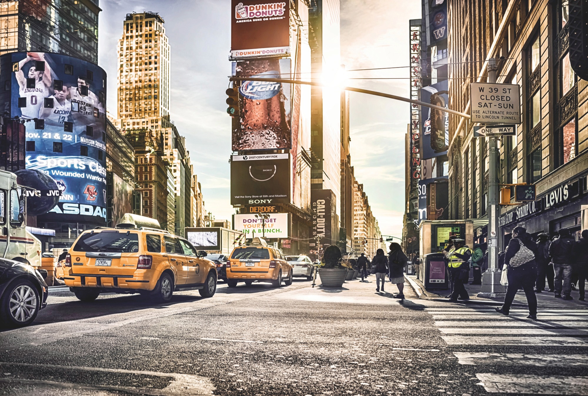Vliestapete »Times Square«, 368x248 cm (Breite x Höhe), inklusive Kleister