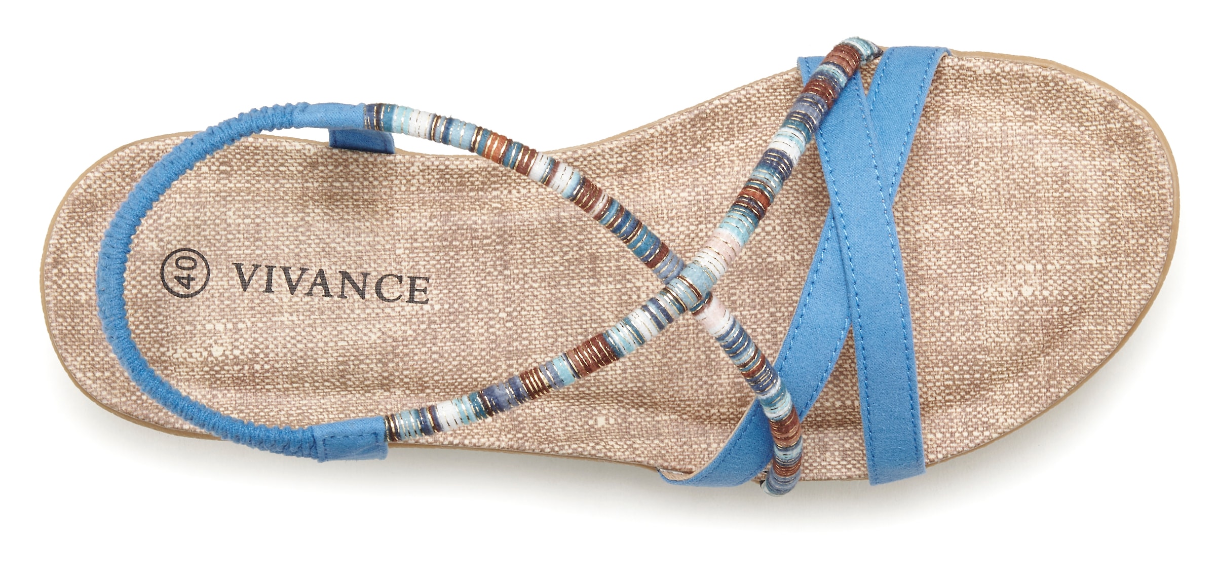 Vivance Sandale »Sommerschuh«, mit dezenten Schmuckelementen, Sandalette, Sommerschuh VEGAN