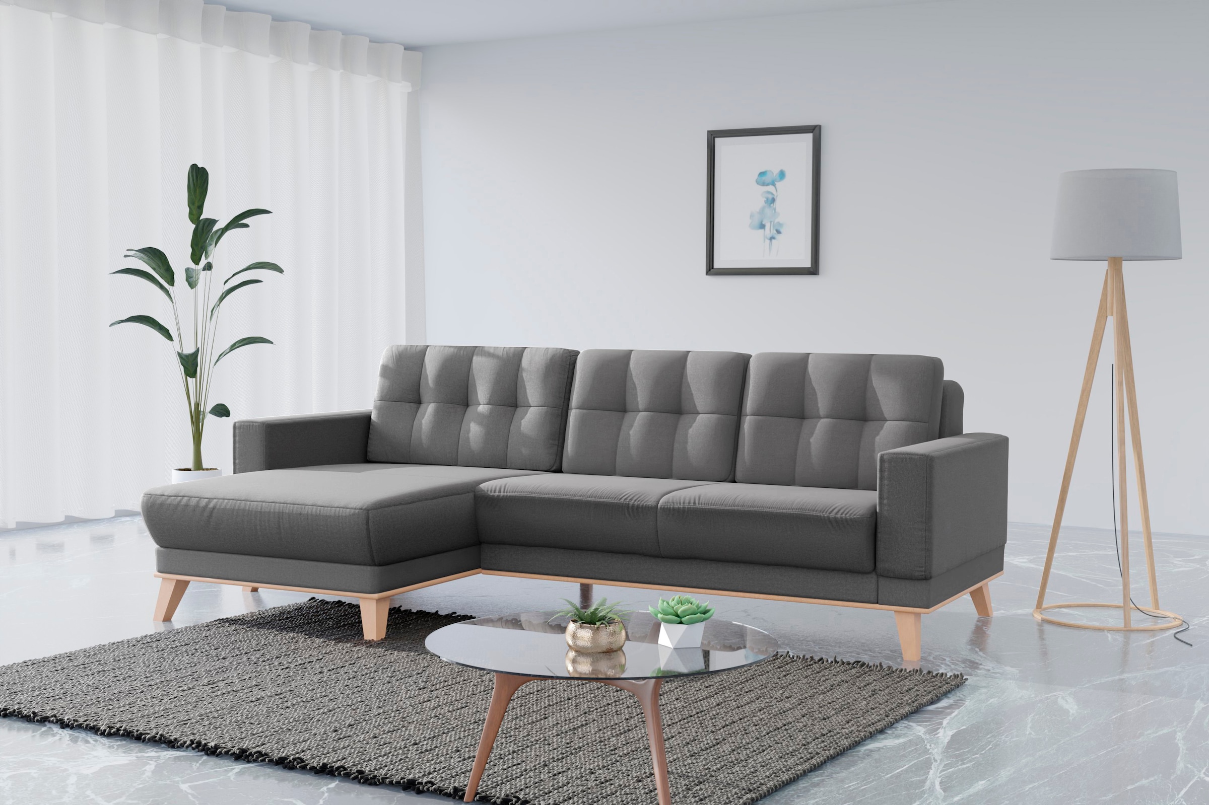 sit&more Ecksofa "Lavida L-Form", wahlweise mit Kippfunktion und Bettkasten günstig online kaufen