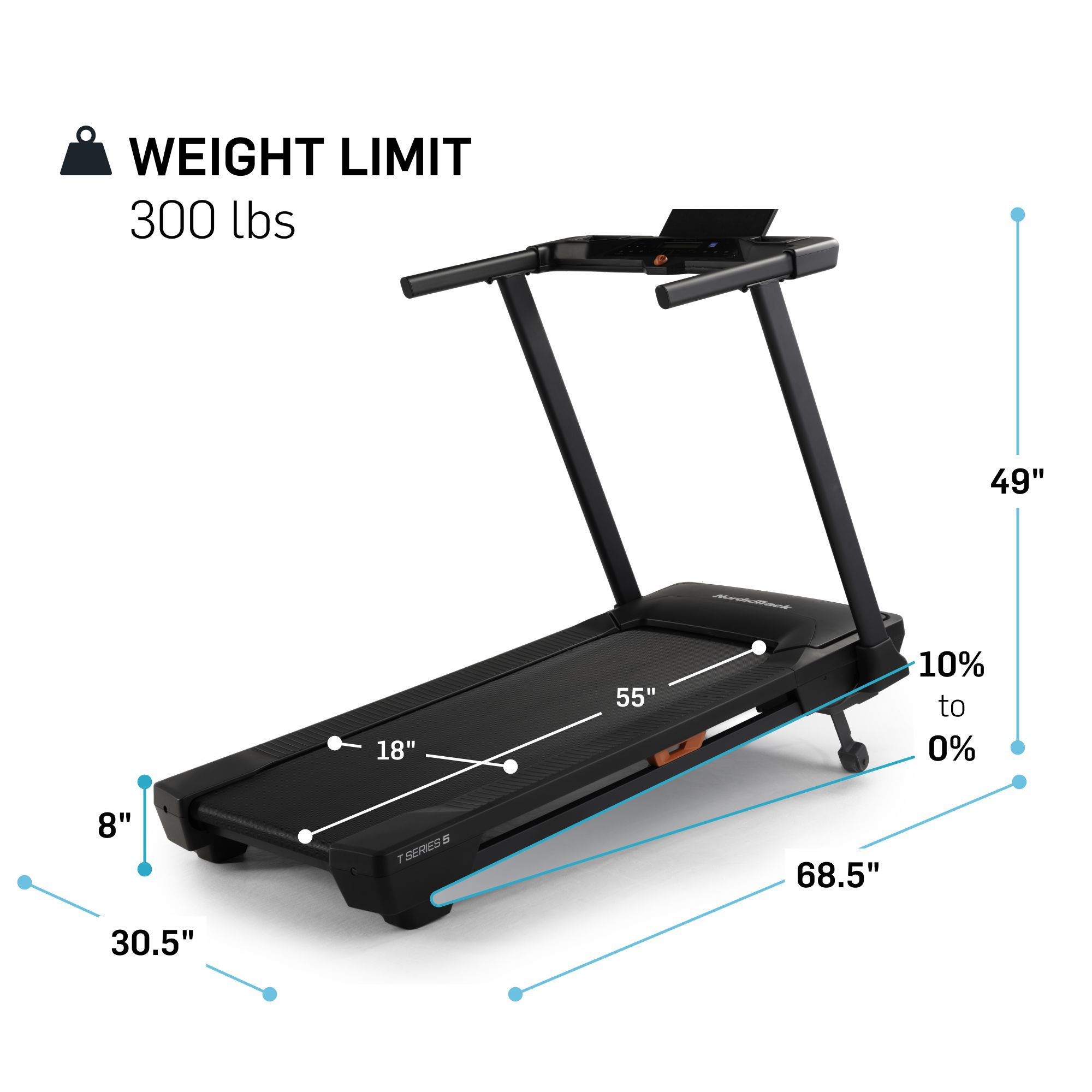 NordicTrack Laufband »NordicTrack T 5 S«, Laufband zum Laufen und Gehen