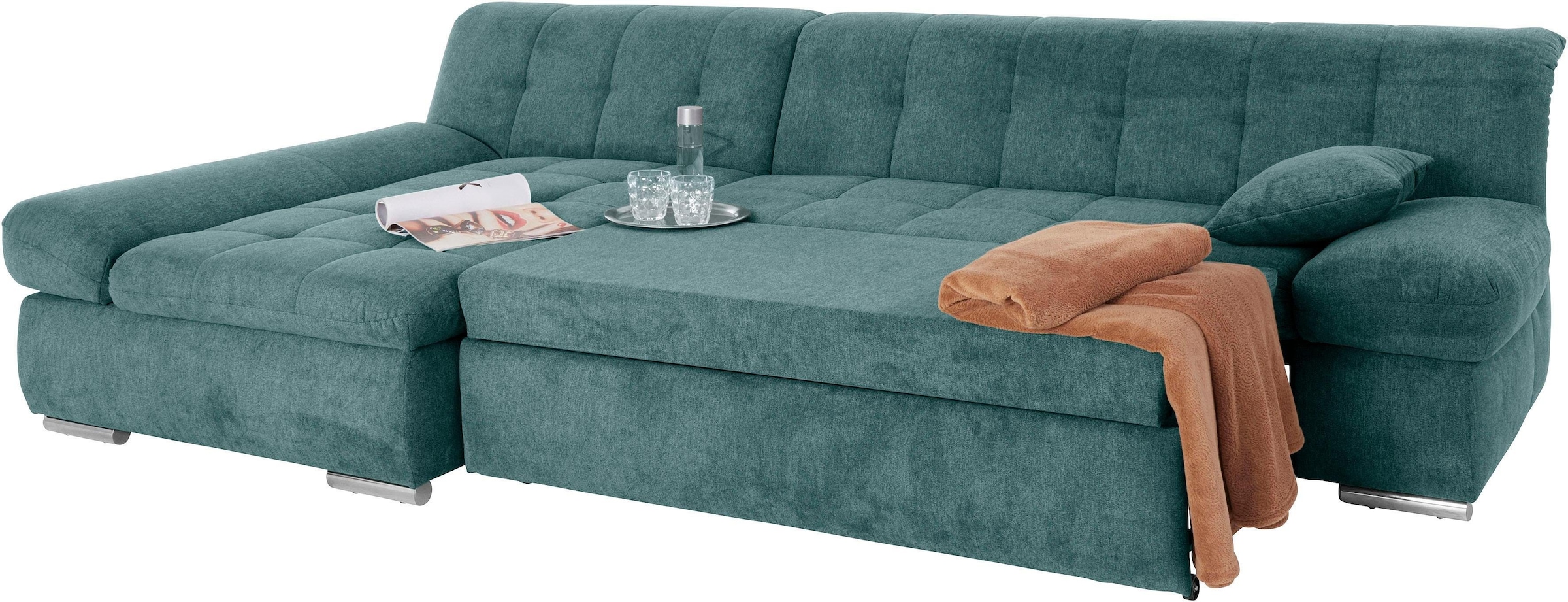 DOMO collection Ecksofa »Mona L-Form«, wahlweise mit Bettfunktion