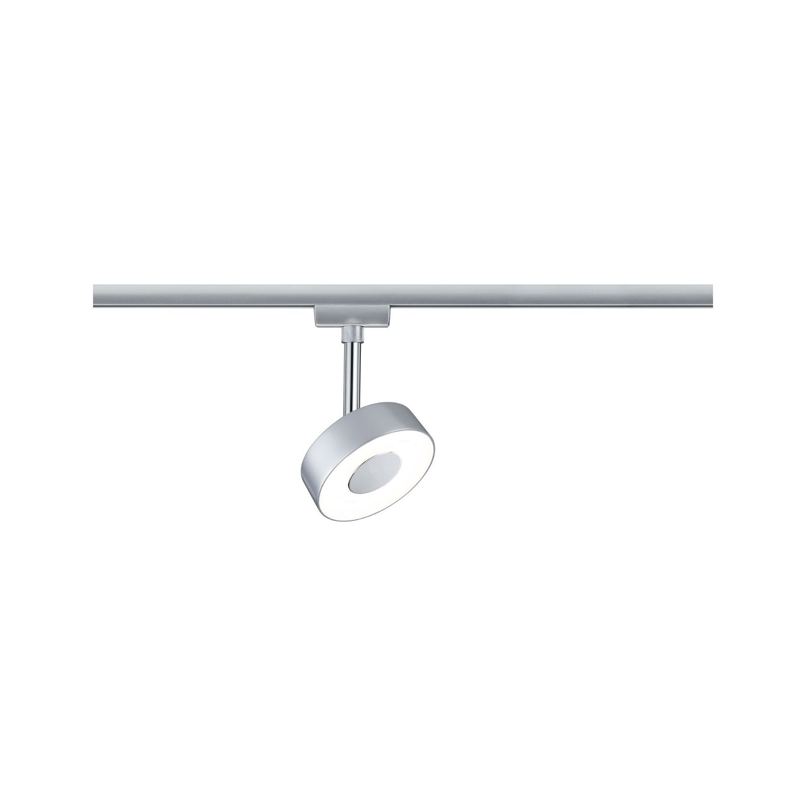 Paulmann "URail Schienenspot Circle Einzelspot 222lm 5,3W 2700K 230V Chrom matt" LED-Modul 1 Stk. Warmweiß dimmbar, Einzelspot