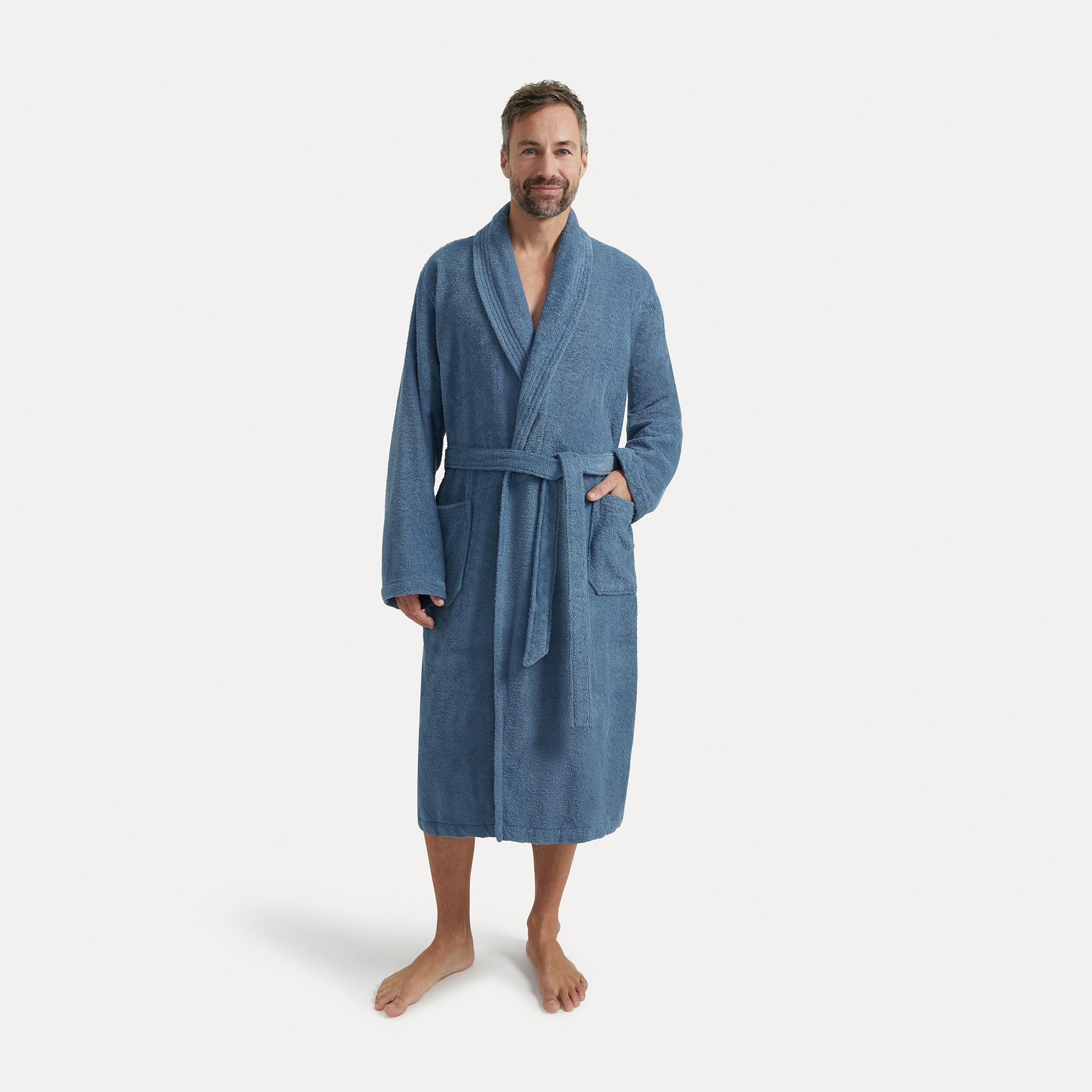 Möve Unisex-Bademantel »Basic«, (1 St.), mit Schalkragen