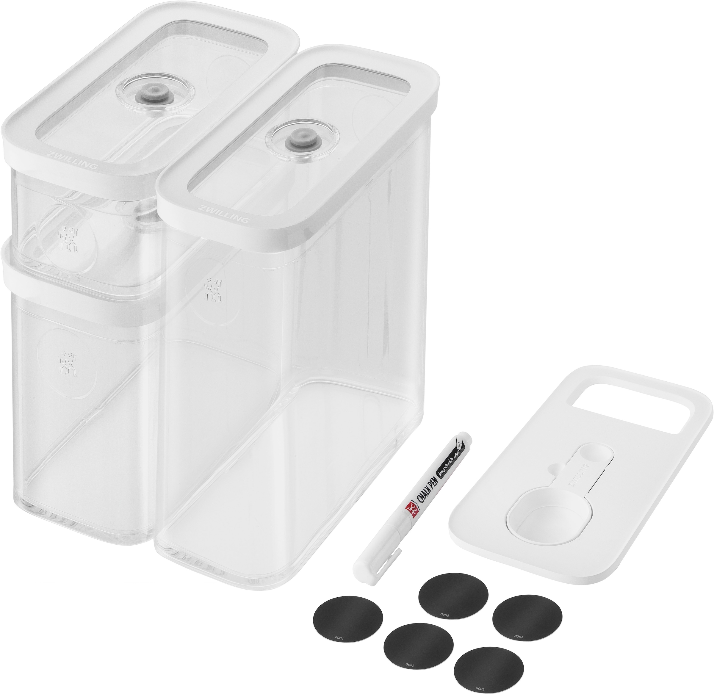 Zwilling Vakuumbehälter "CUBE Set M", (Set, 5 tlg.), modulare, stapelbare Aufbewahrungsboxen