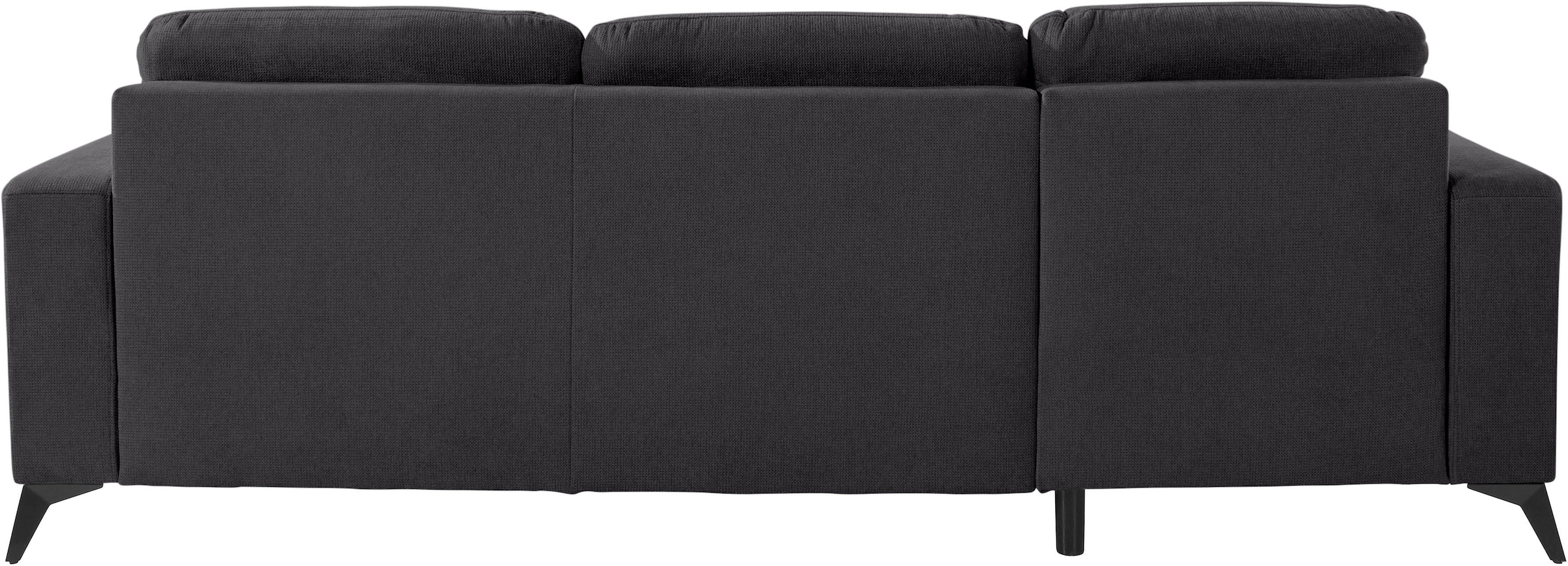 Places of Style Ecksofa »Lolland L-Form«, Wahlweise mit Bettfunktion und Bettkasten, Federkern