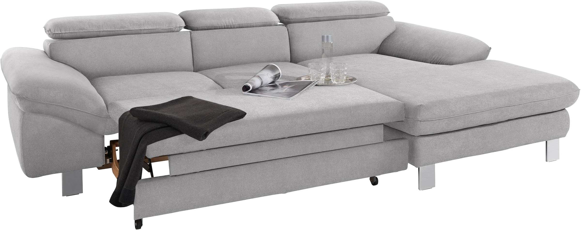 COTTA Ecksofa »Driver L-Form«, mit Kopfteilverstellung, wahlweise mit Bettfunktion & Bettkasten