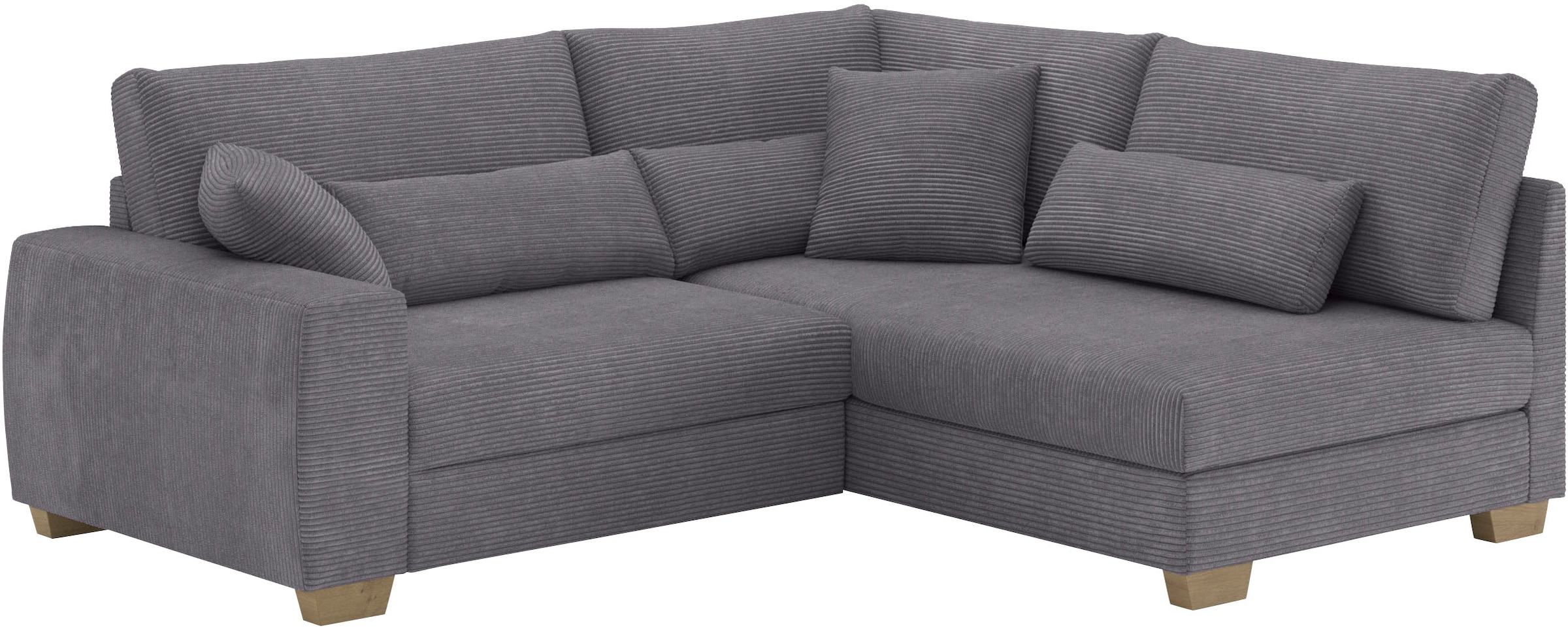 Mr. Couch Ecksofa »Helena L-Form«, mit Taschenfederkern, bis 140 kg belastbar, wahlweise mit Bett