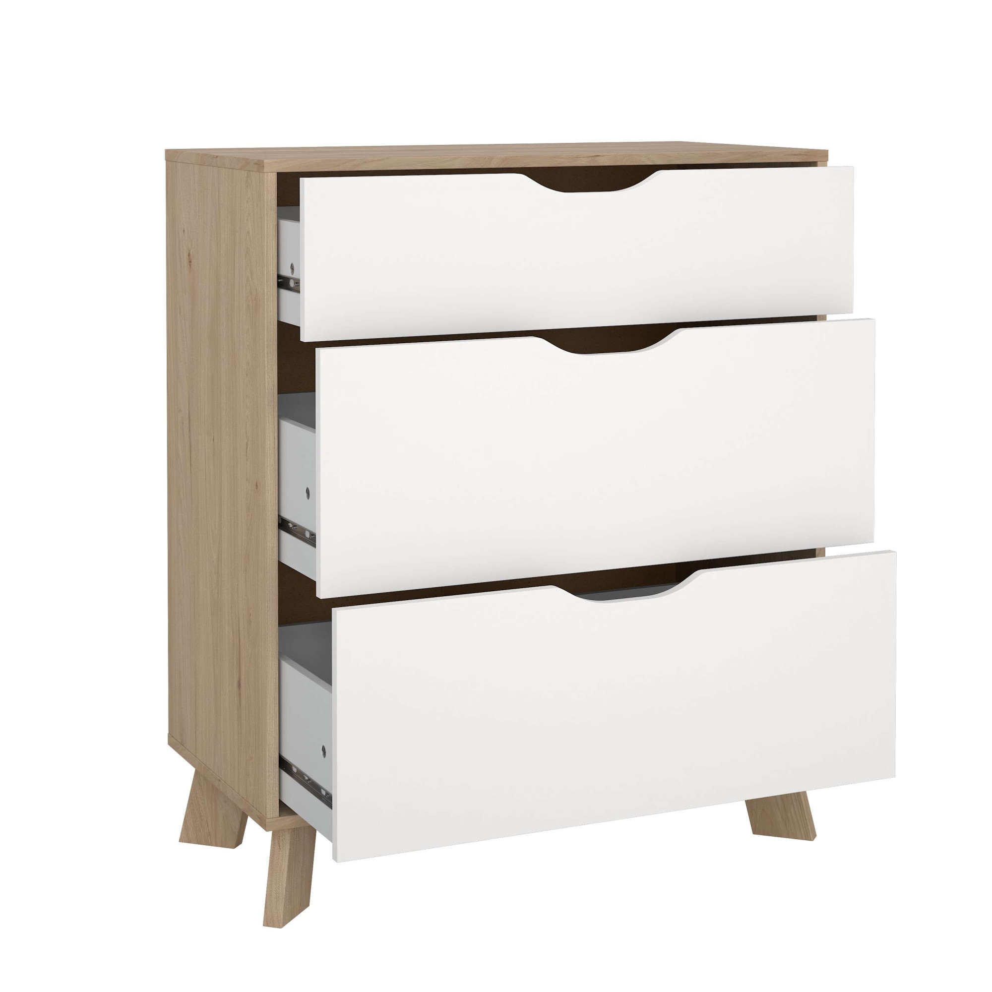 andas Kommode »Ikast, Schubladenschrank, Aufbewahrung, Stauraum«, 3 Schubladen, Eingriffsmulden, Breite 79 cm