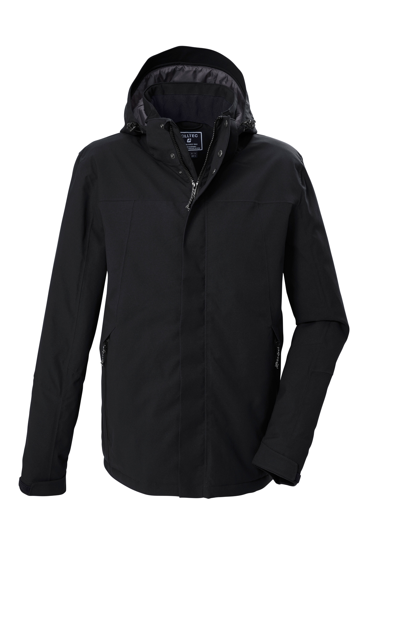 Killtec Funktionsjacke "KOW 2 MN JCKT" mit Kapuze mit Kinnschutz, atmungsaktiv, wasserdicht, winddicht