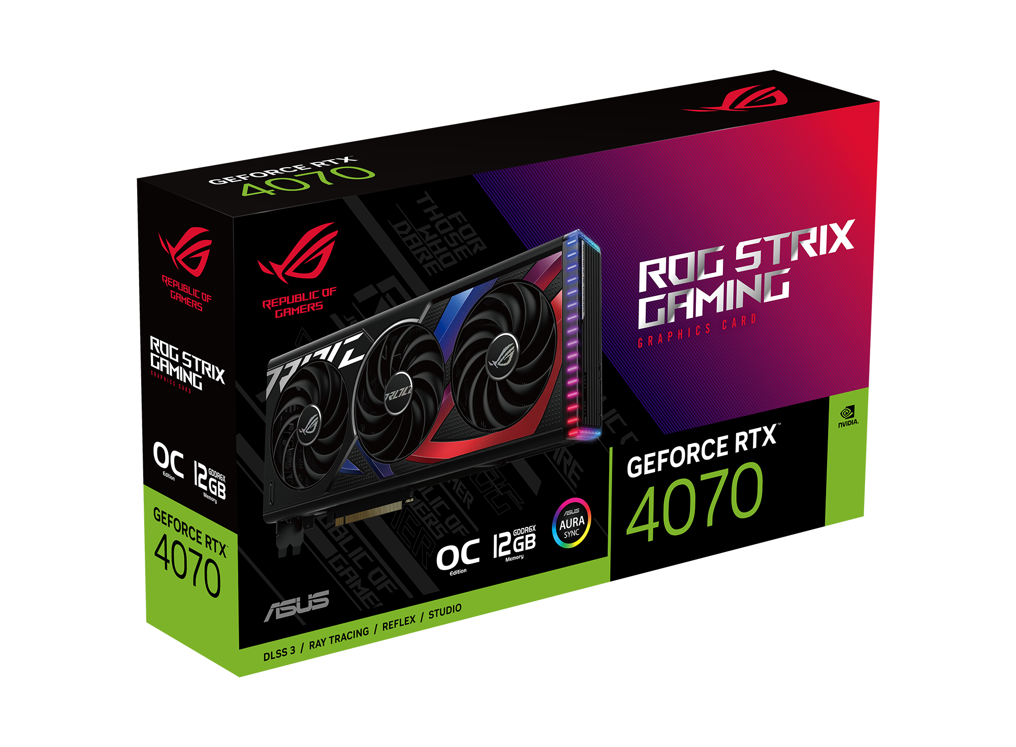 Asus Grafikkarte »ROG-STRIX-RTX4070-O12G-GAMING«, 12 GB, GDDR6X