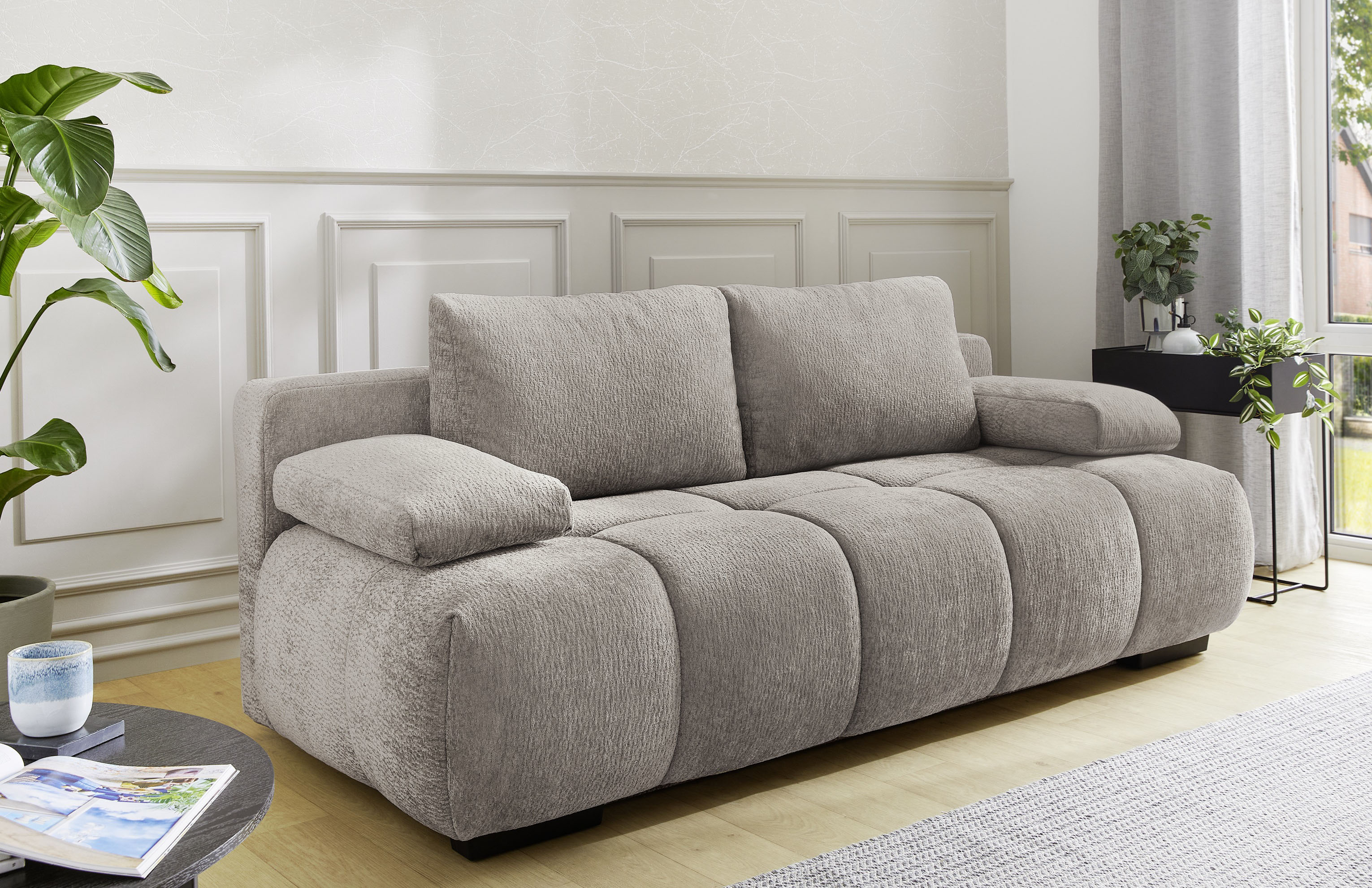 Jockenhöfer Gruppe Schlafsofa "Reno, B: 213 cm, Liegefl. 148x200 cm" mit Schlaffunktion & Bettkasten