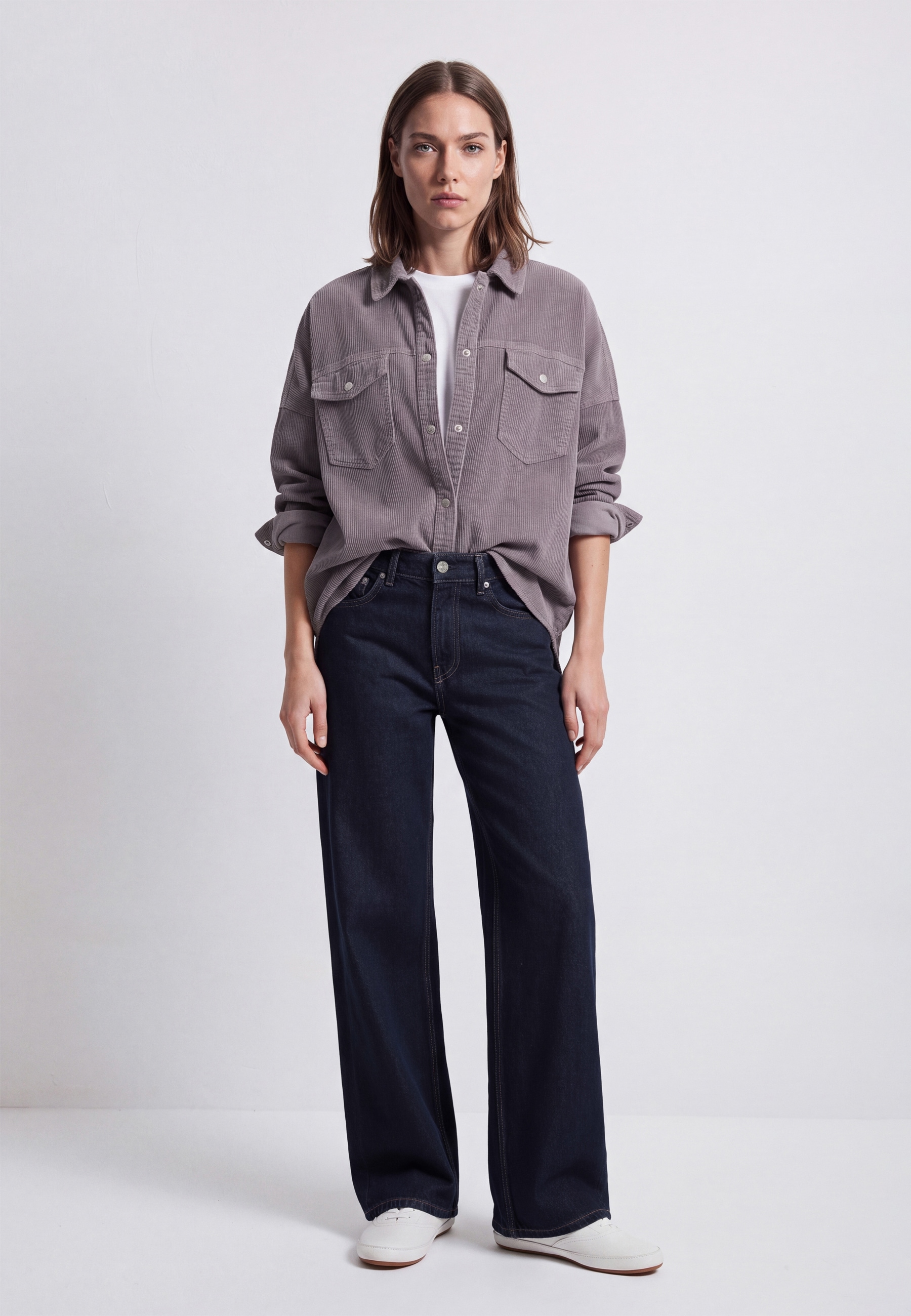 Mavi Langarmbluse »FIONA« Boyfriend Cord Overshirt