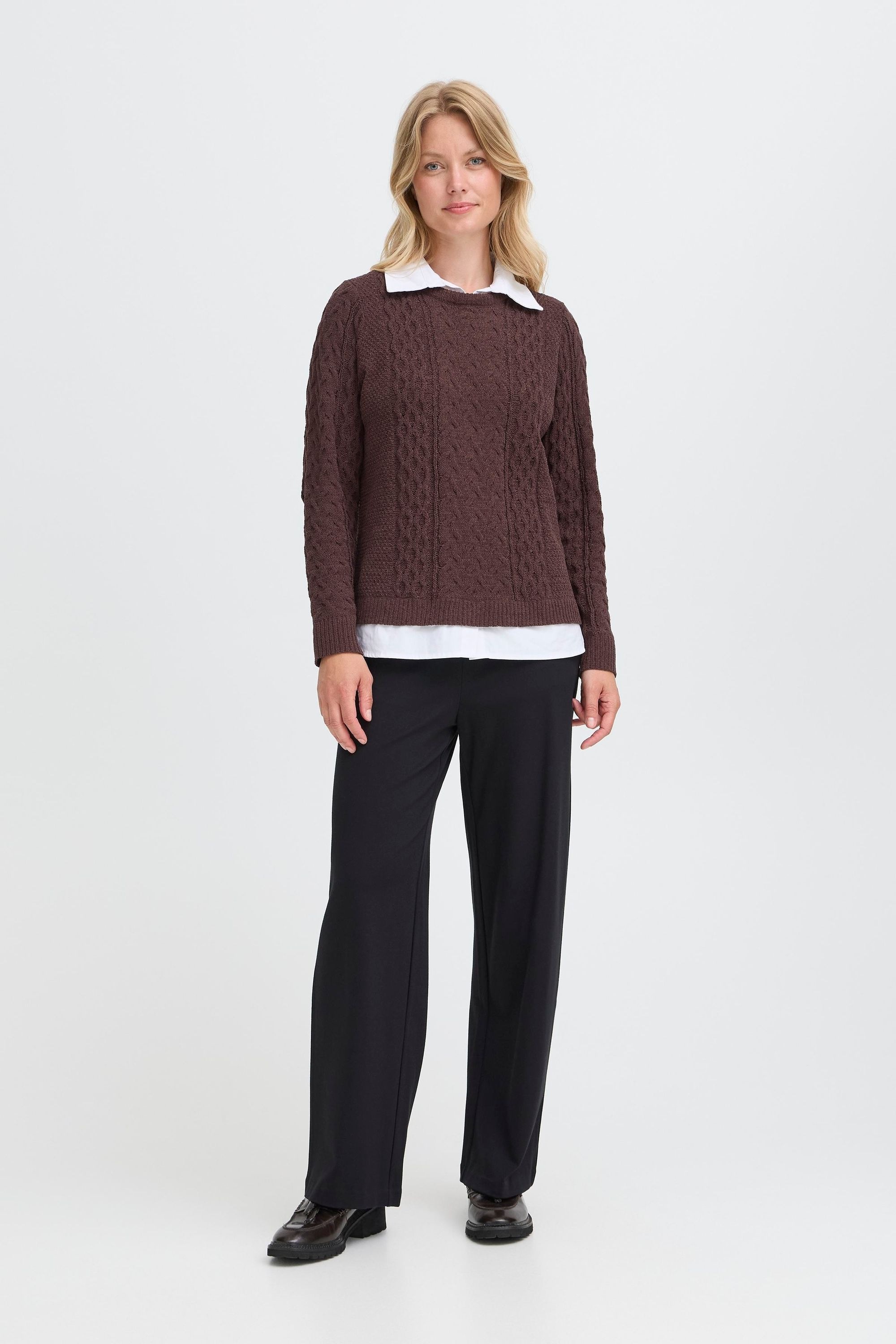 OXMO Strickfleece-Pullover »Strickpullover OXFSANVI PU 1«