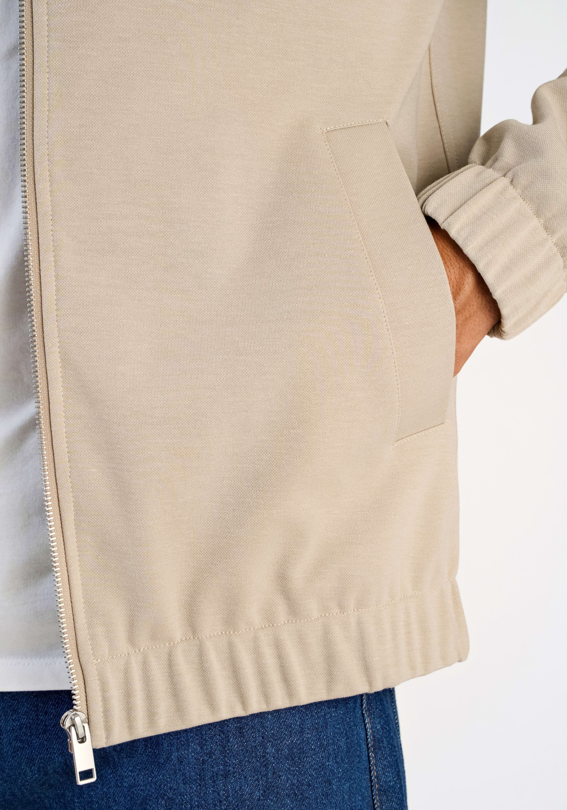 LINDBERGH Blouson ohne Kapuze mit Hemdkragen und Reißverschluss
