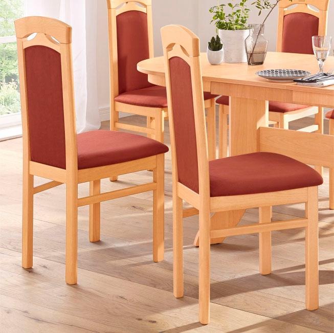 Home affaire Esszimmerstuhl "Anthony" (Set) 2 Stk. Microfaser Holzstuhl mit günstig online kaufen