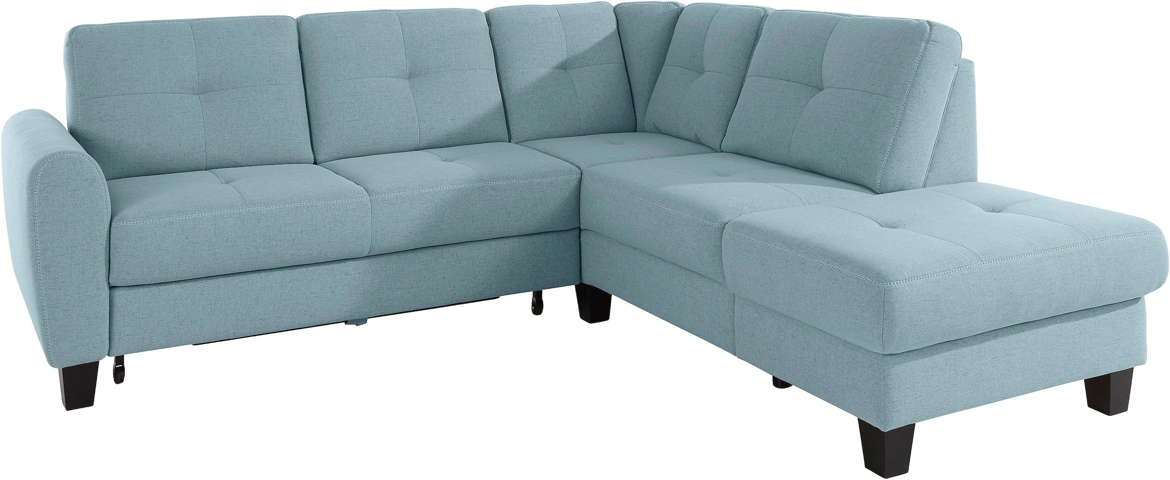 sit&more Ecksofa »Varese L-Form«, mit Federkern, wahlweise mit Bettfunktion und Stauraum