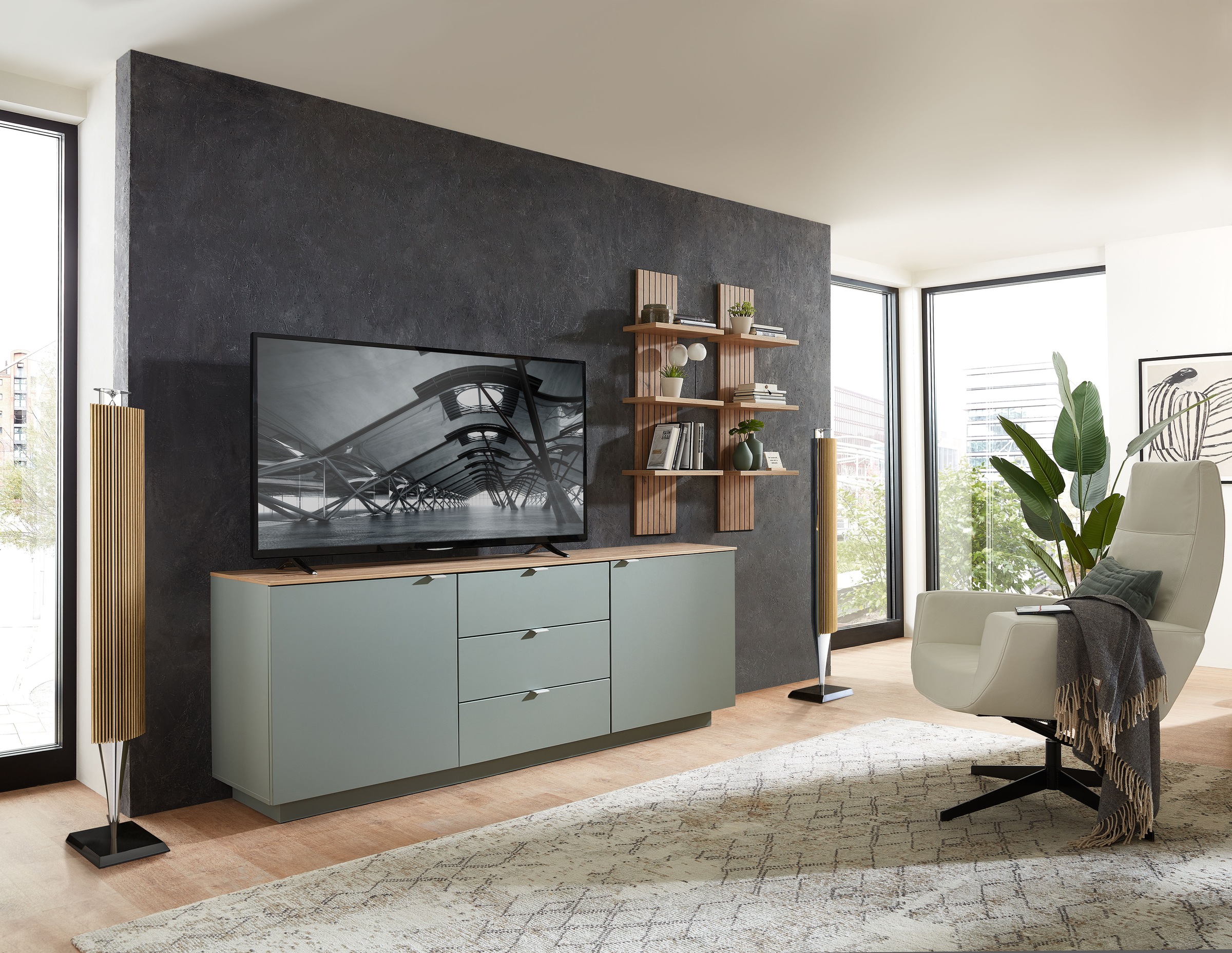 Innostyle Wandregal »Core, Wandpaneel Maße B/H/T 38x120x22 cm«, (1 St.), Wandpaneel mit 3 Böden