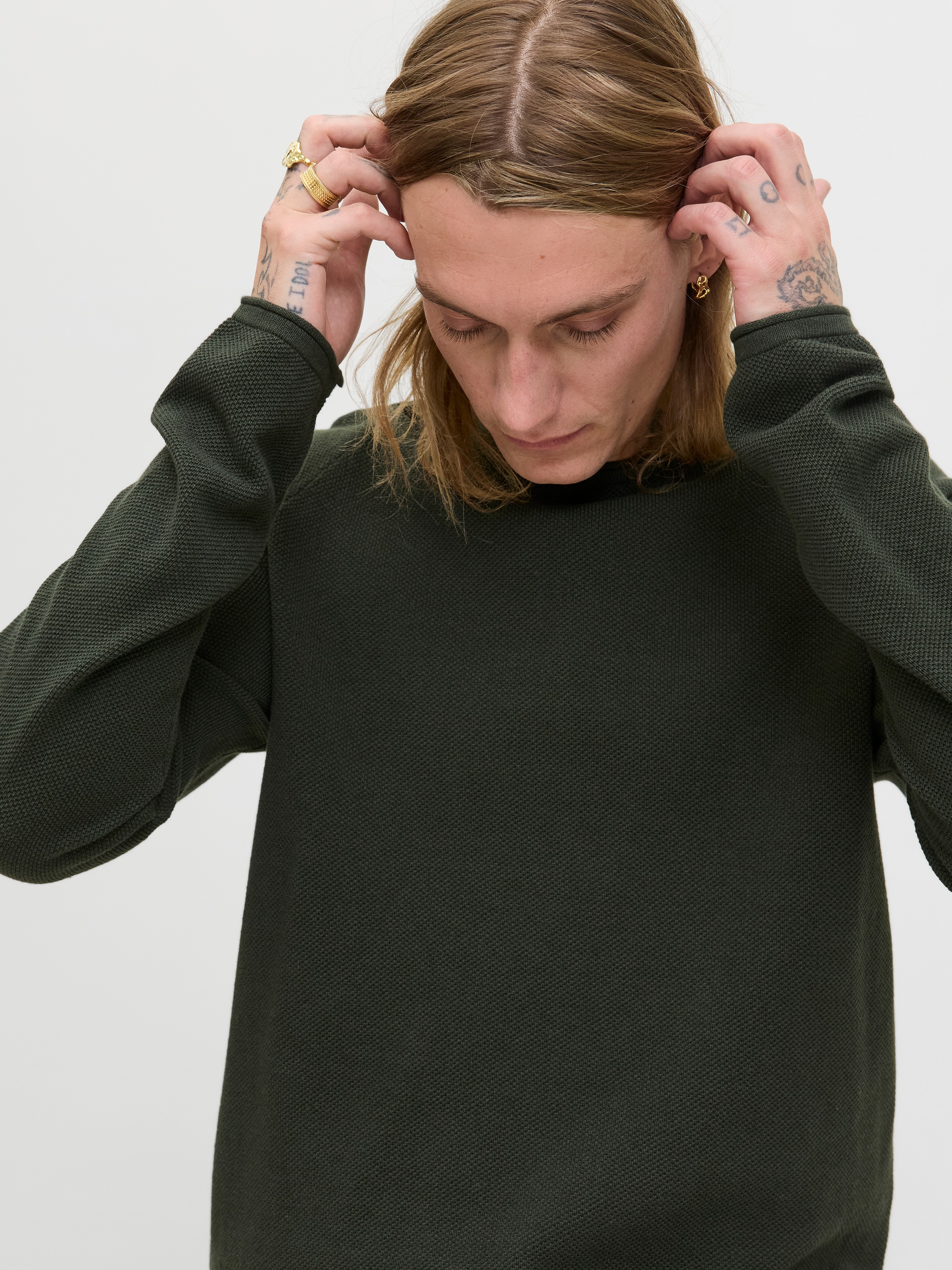 Jack & Jones Rundhalspullover "JJEHILL KNIT CREW NECK NOOS", mit Strukturst günstig online kaufen