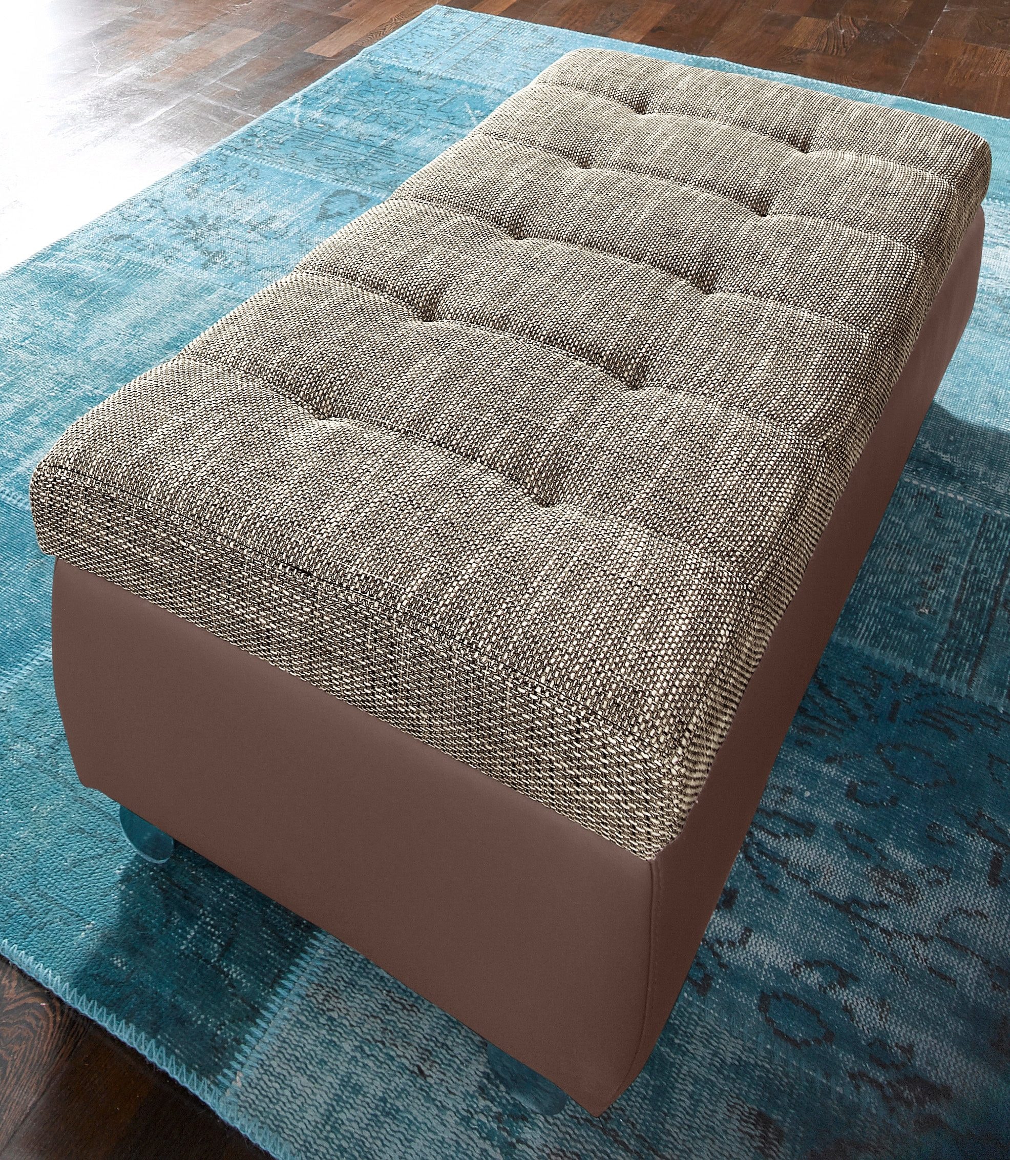 DOMO collection Hocker »Treviso XXL: B/T/H: 161/60/41 cm«, mit Stauraum, auch in Cord, passend zur Serie, moderne Steppung