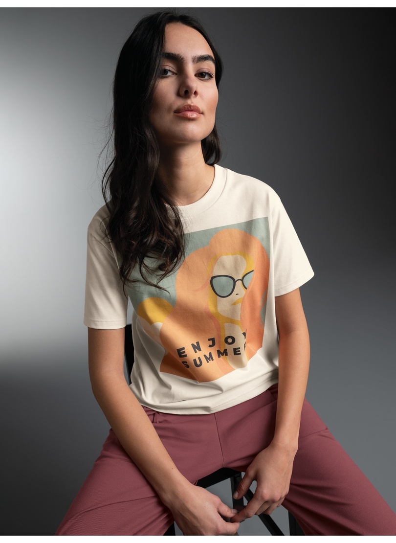 Trigema "TRIGEMA T Shirt mit Druck "Enjoy Summer"" 1
