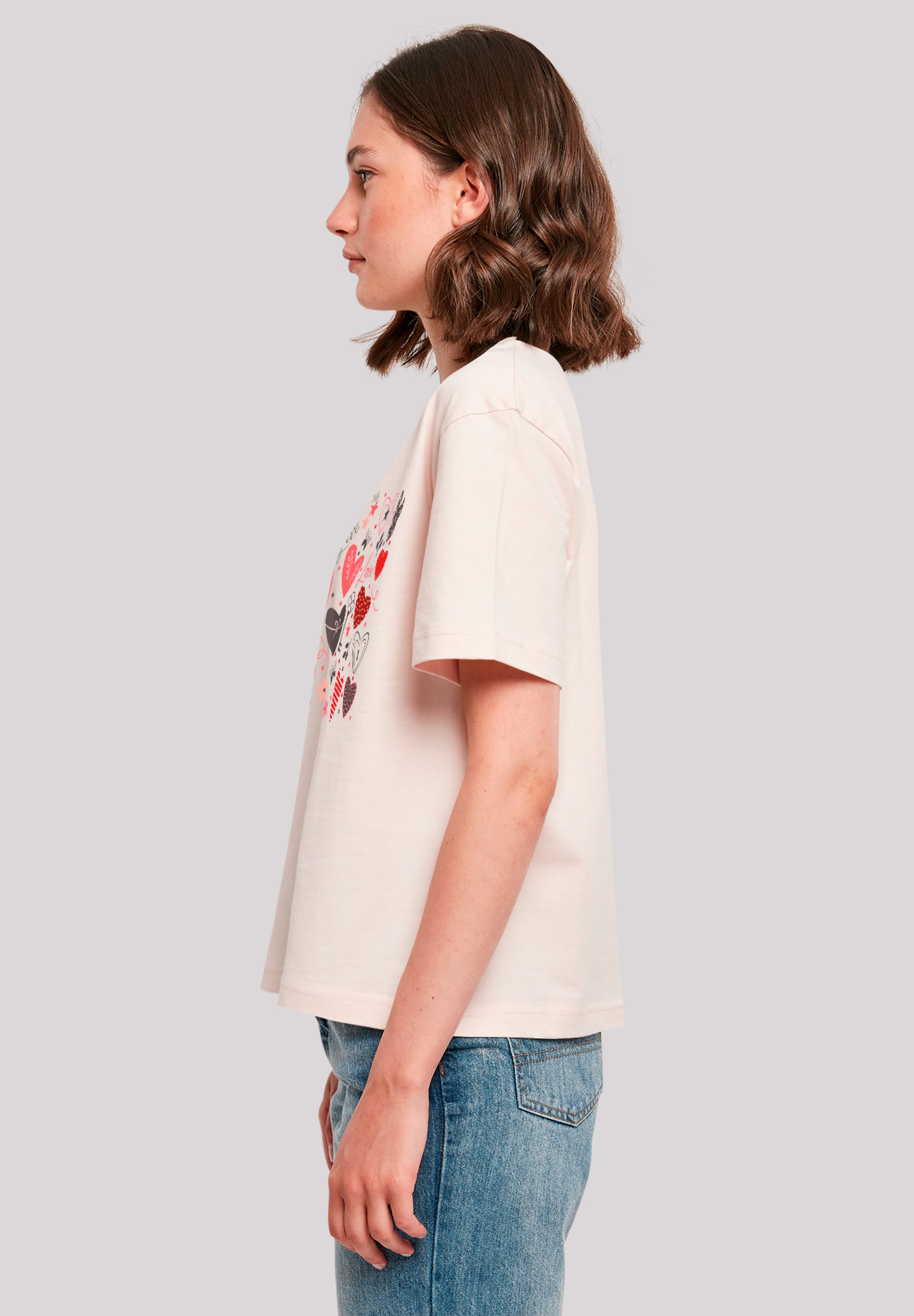 F4NT4STIC T-Shirt »Cute Herzen Variety Valentinstag«, Premium Qualität