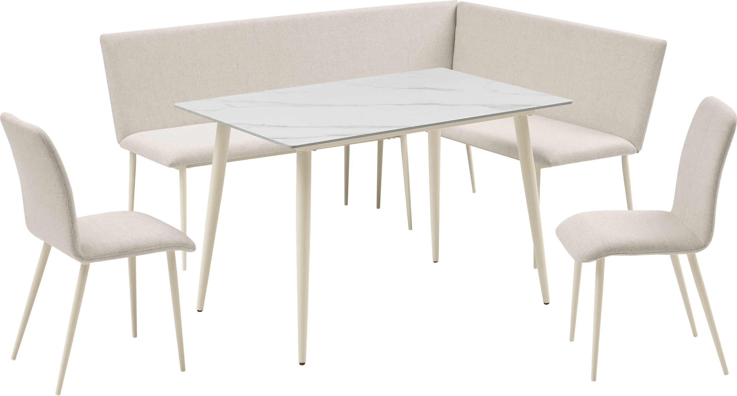 OTTO home Eckbank "Cassy" pflegeleichter Strukturstoff, Metallgestell, FSC- günstig online kaufen