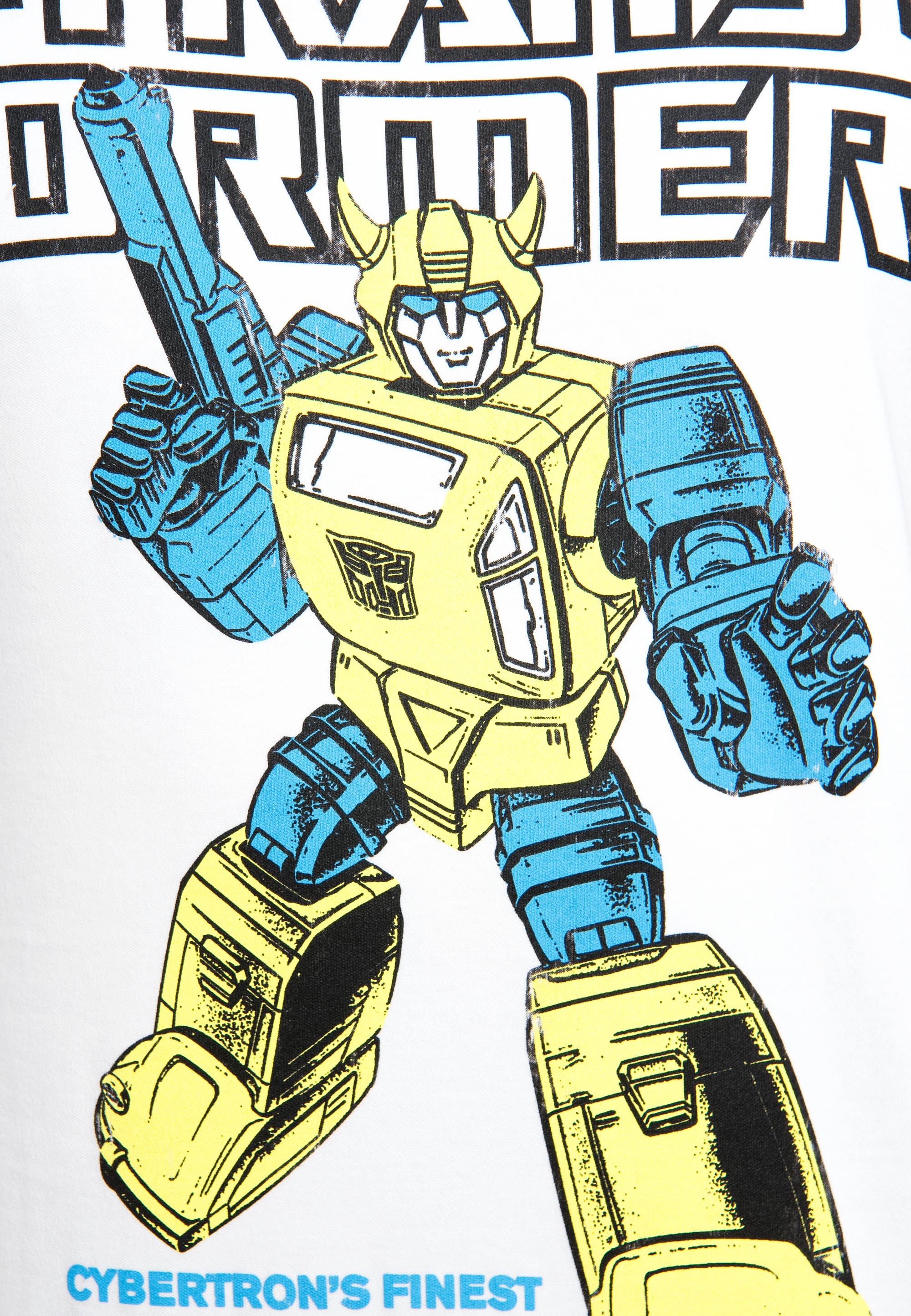 LOGOSHIRT T-Shirt »Bumblebee Autobots«, mit großflächigem Frontprint