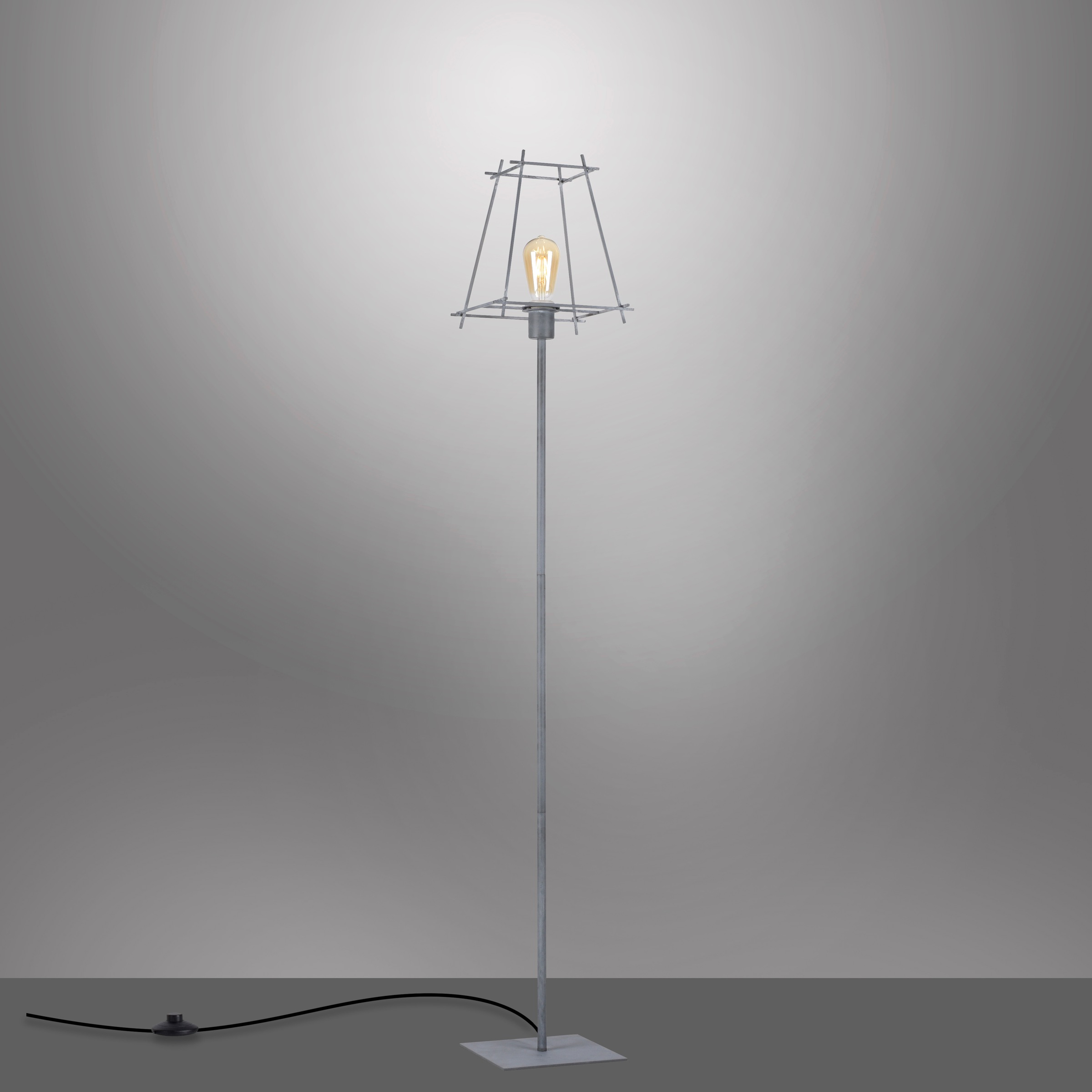 JUST LIGHT Stehlampe »PELETTON«, 1 flammig, Leuchtmittel E27 | ohne Leuchtmittel, ExklusiveE27, Schalter, Fußschalter